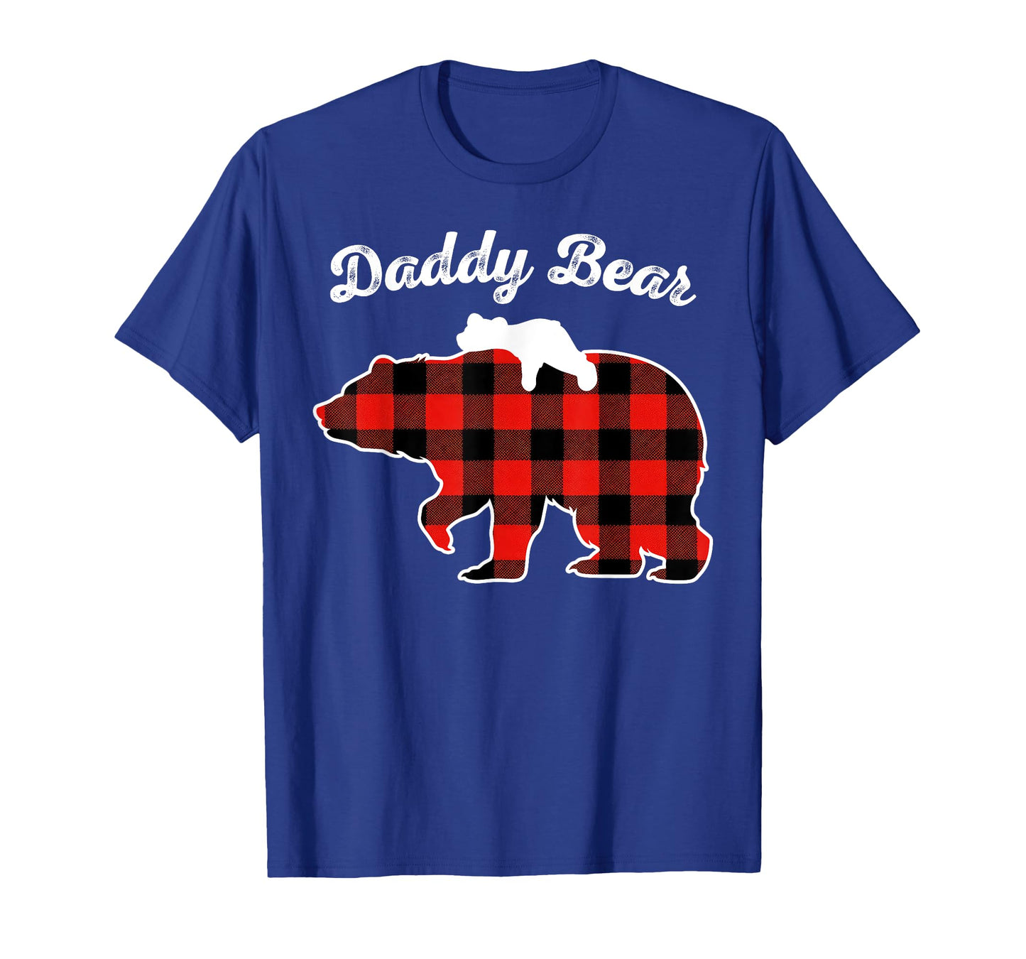 Daddy Bear Flannel Red Plaid Pajama Family Matching XMAS T-Shirt