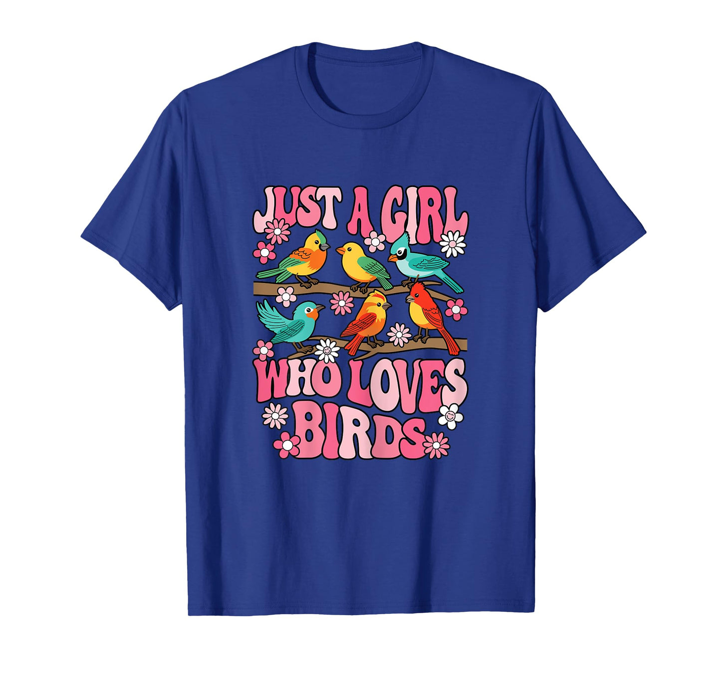 Just A Girl Who Loves Birds Birding Bird Watching Girls Kids T-Shirt