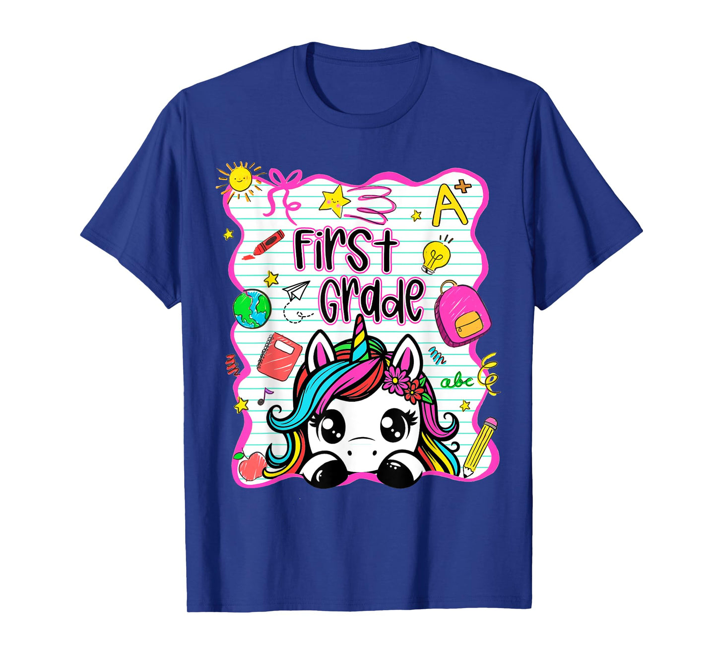 1st Grade Unicorn Back to School First Grade Team Girls Kids T-Shirt
