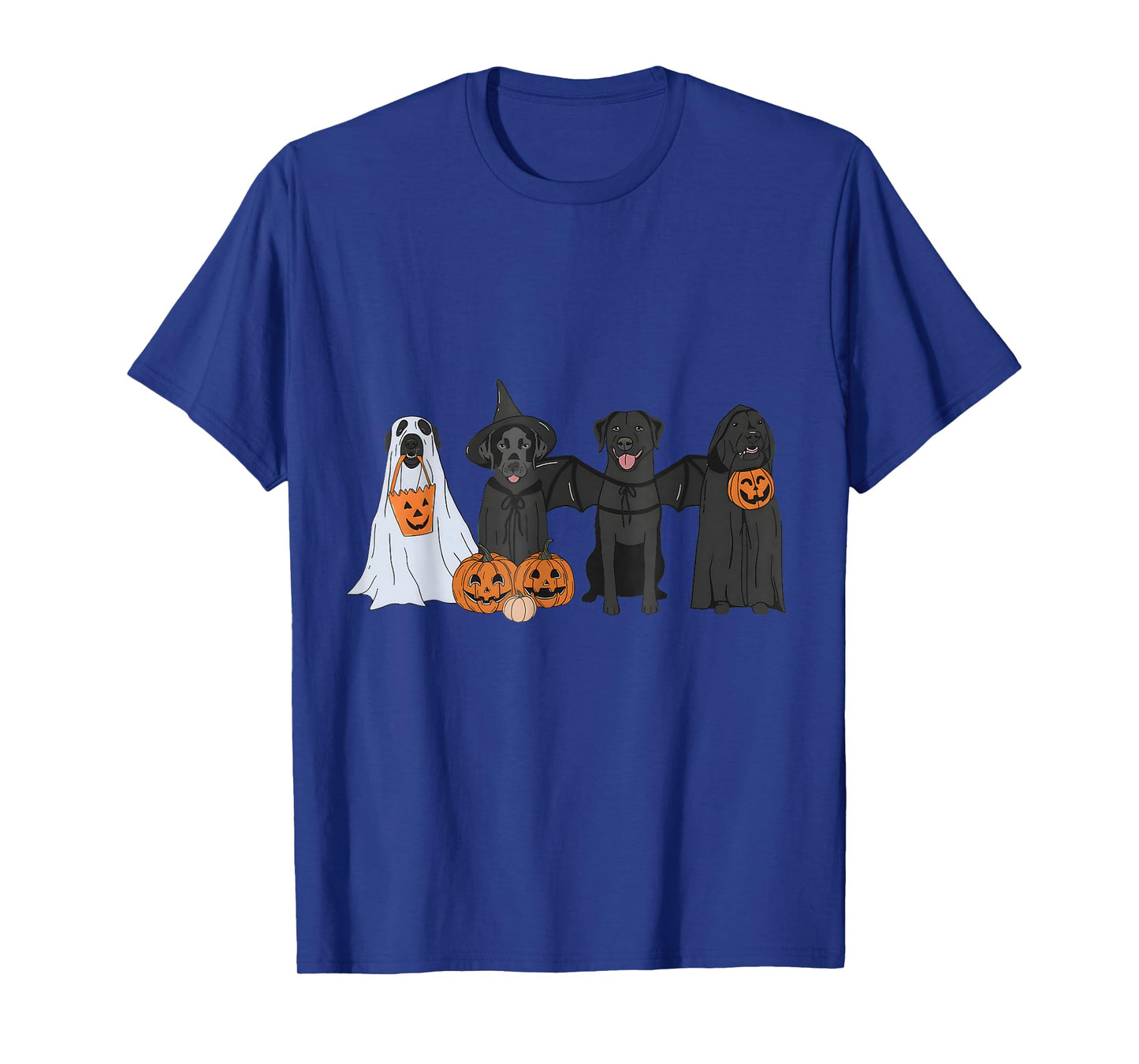 Black Labrador Halloween Ghost pumpkin T-Shirt