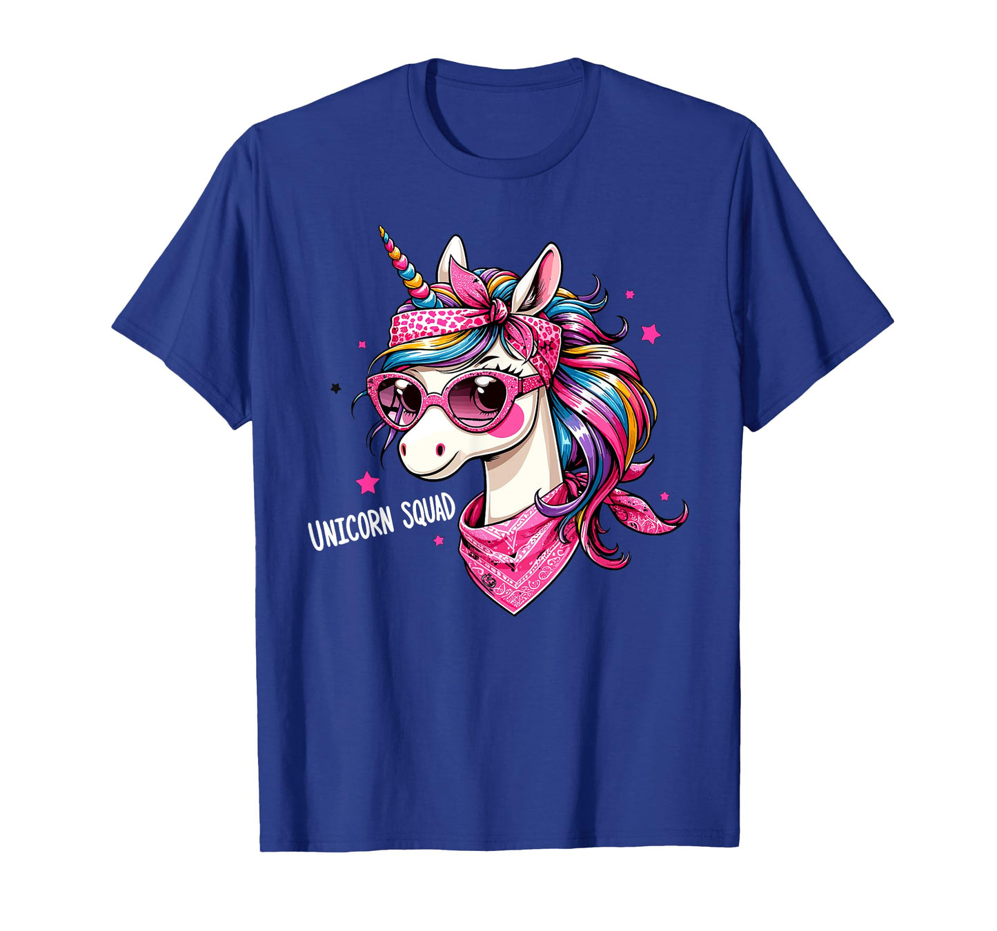 Unicorn Squad - Graceful Unicorn with leopard Bandana T-Shirt