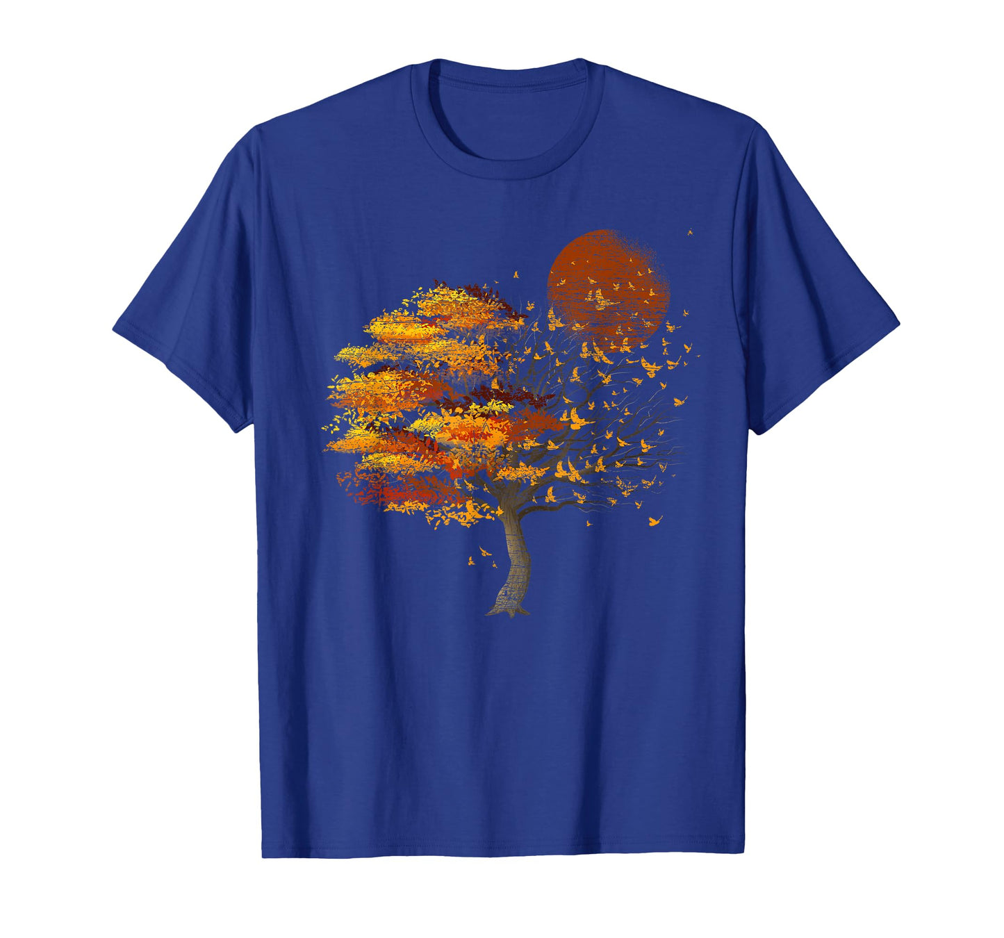 Full Moon Flock Of Birds Tree Outdoor Wildlife Nature Forest T-Shirt