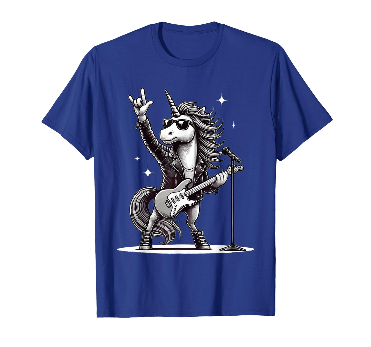 Rock Music & Heavy Metal, Rocker, Guitar, Unicorn, Rock Hand T-Shirt