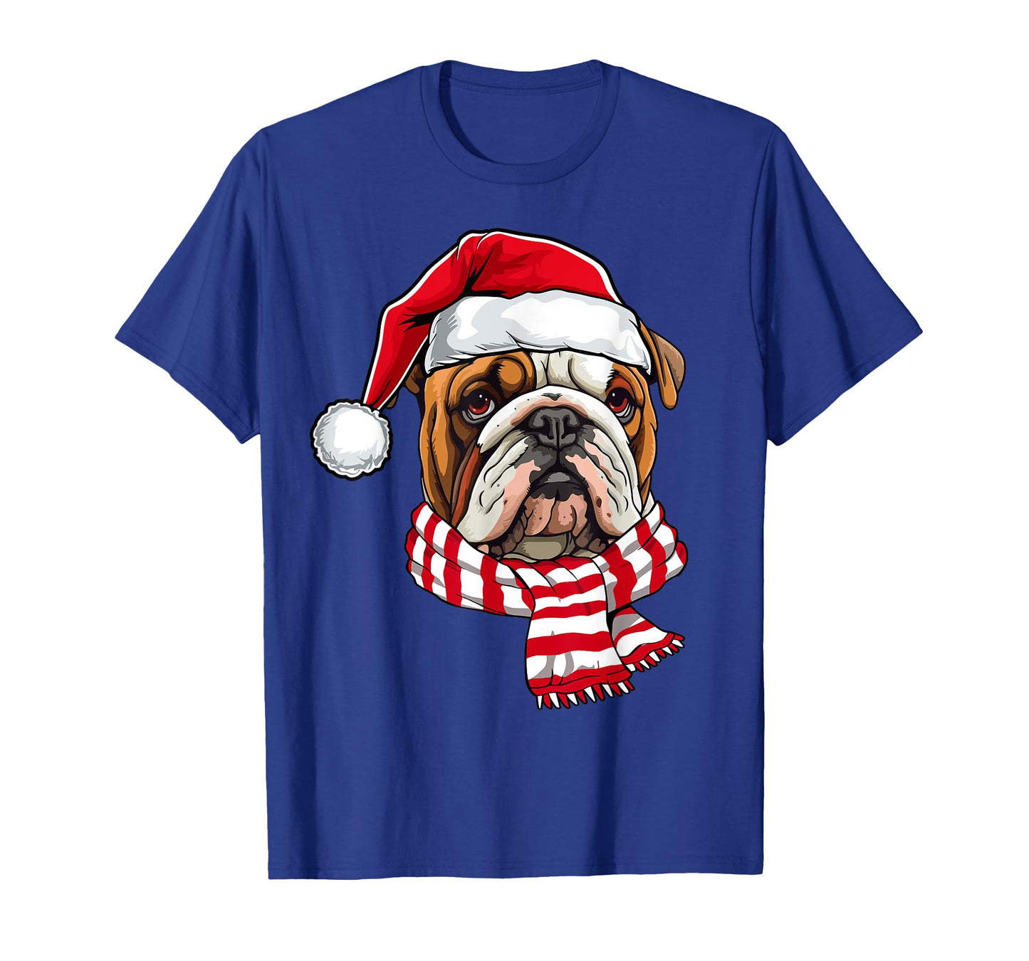 Santa English Bulldog Christmas Dog Lover Men Women Kids T-Shirt