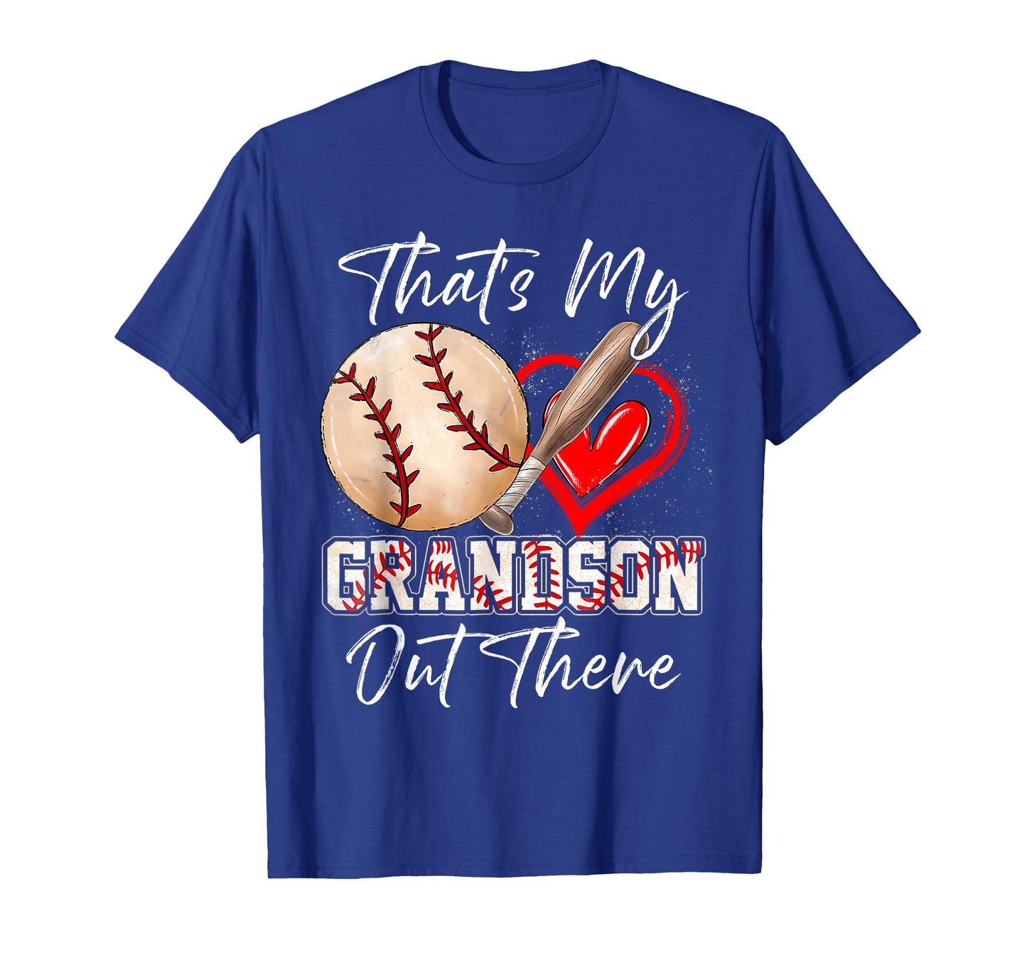 That's My Grandson Out There Funny Baseball Grandma Grandpa T-Shirt
