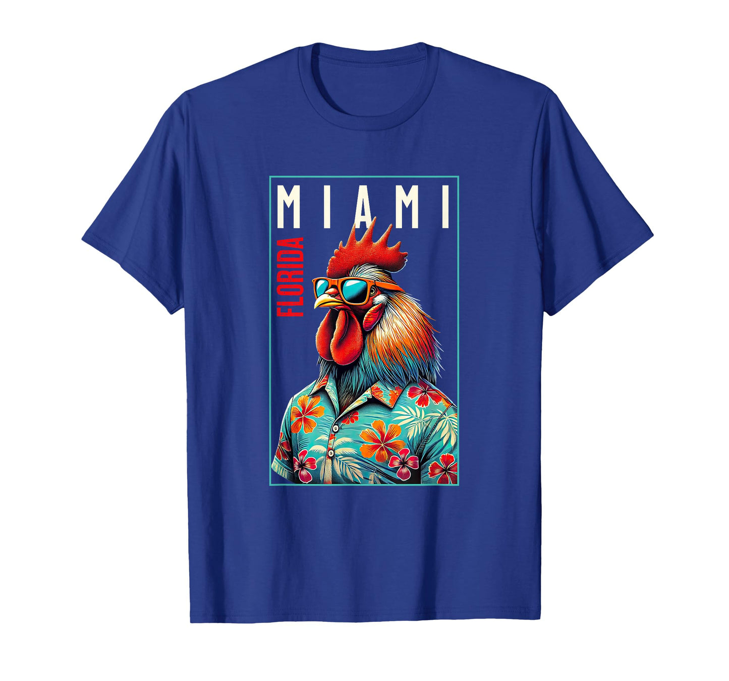 Miami Florida Beach Chicken Rooster Lover T-Shirt