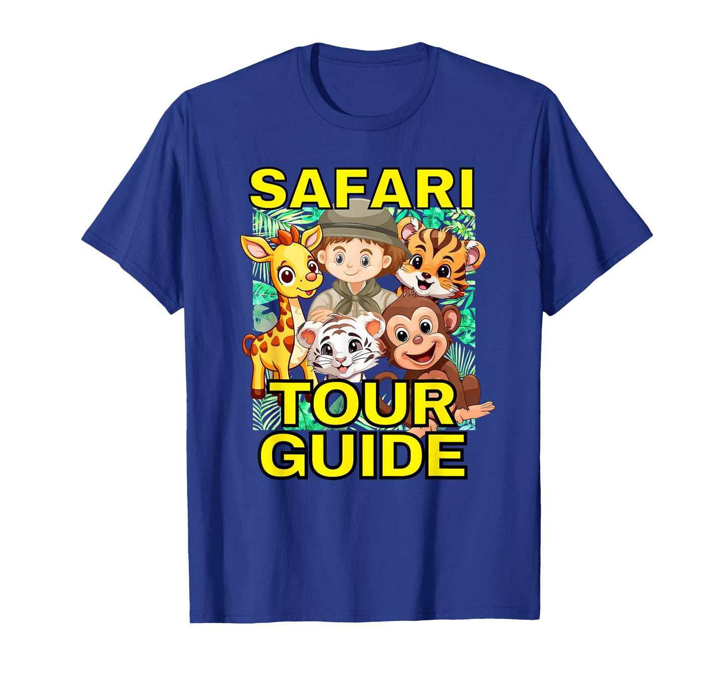 Safari Tour Guide Cute Animal Graphics T-Shirt