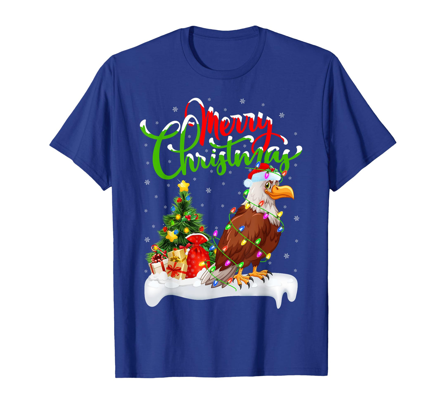 Bald Eagle Bird Lover Xmas Lighting Bald Eagle Christmas T-Shirt