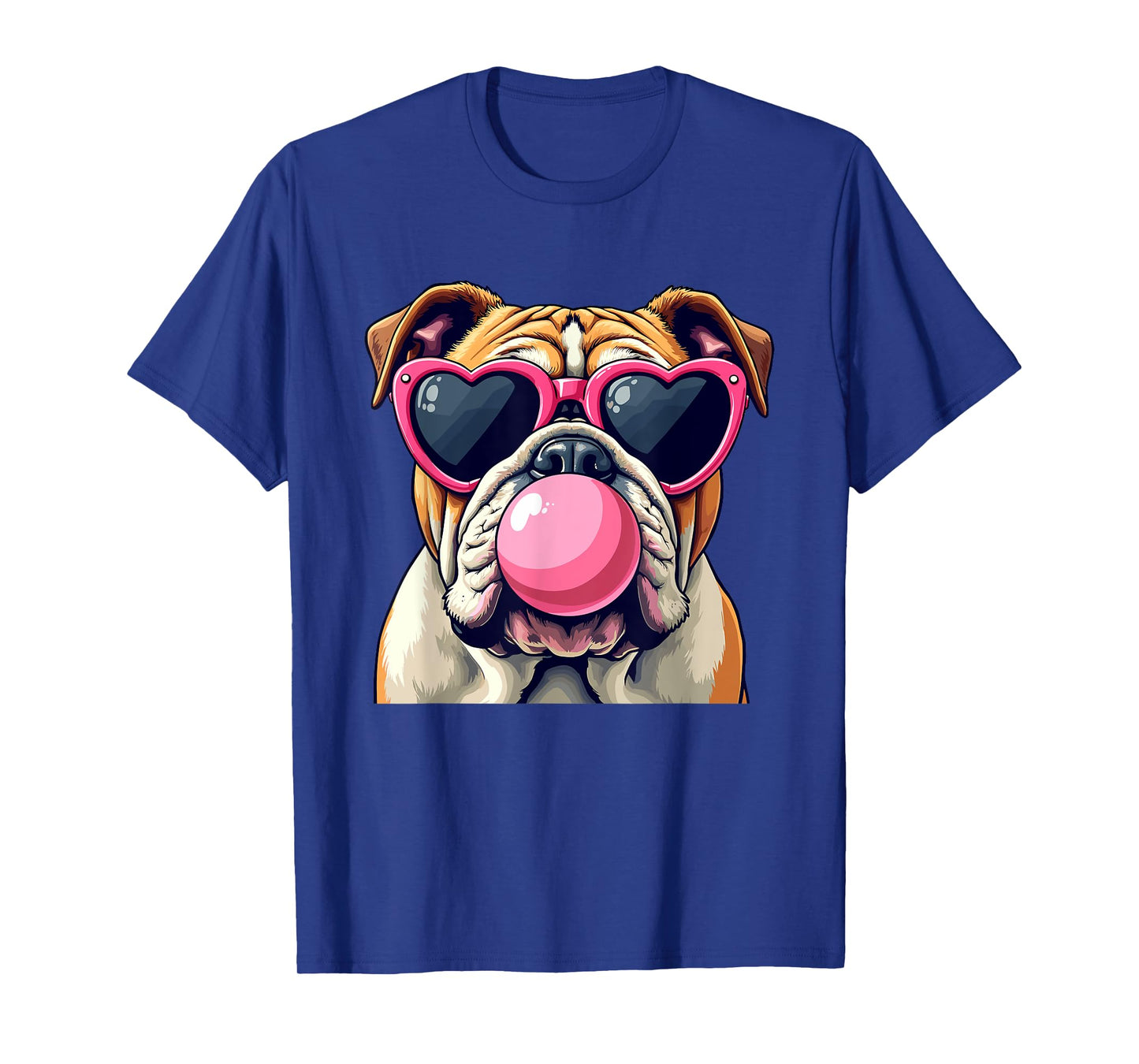 Bulldogs Preppy Mascot Bulldogs Blowing Bubble Girly Mama T-Shirt