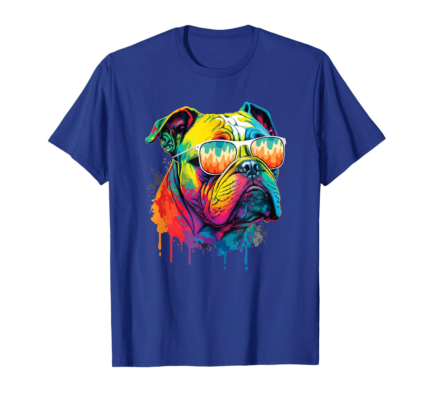 Groovy Retro English Bulldog - Dog Animal Lover Puppy Owner T-Shirt