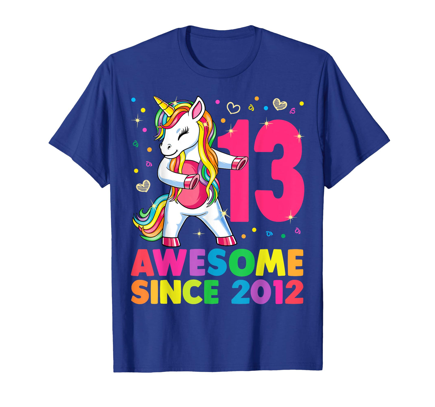 13 Years Old Unicorn Flossing 13th Birthday Girl Gift Party T-Shirt
