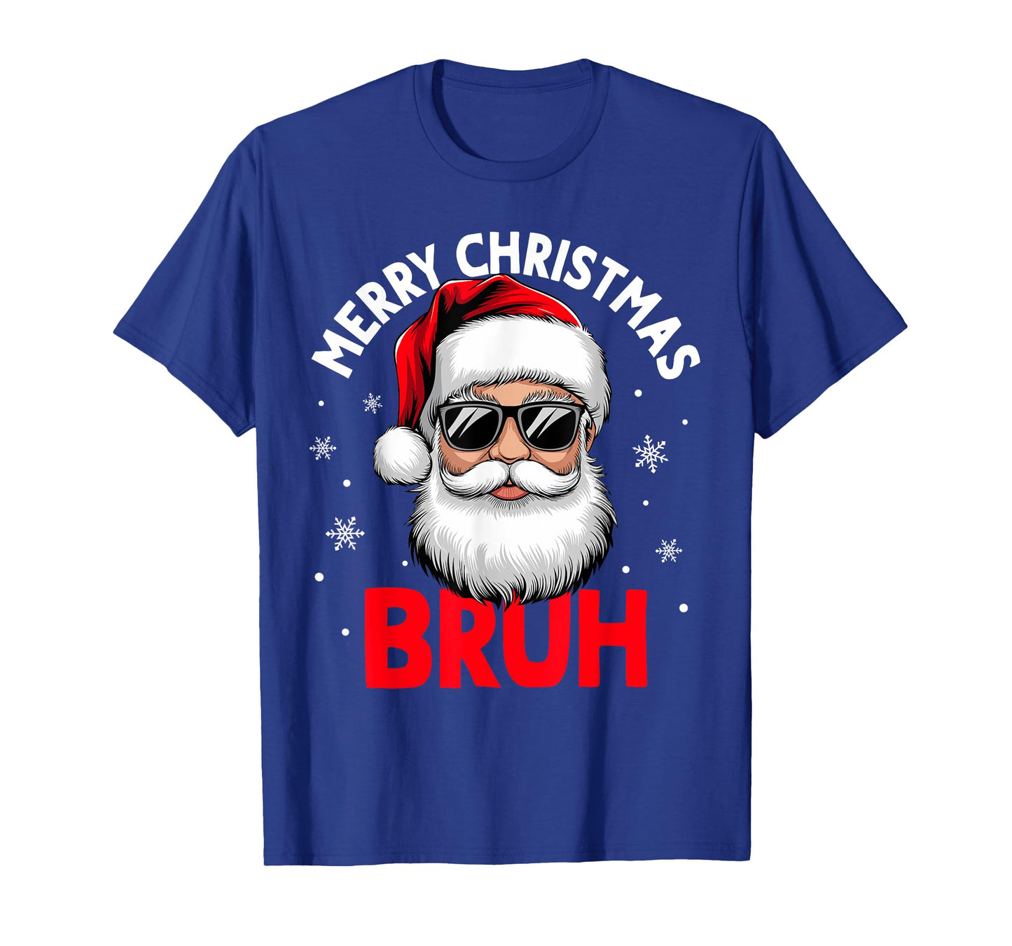 Merry Christmas Bruh Funny Santa Claus Retro Men Women Kids T-Shirt
