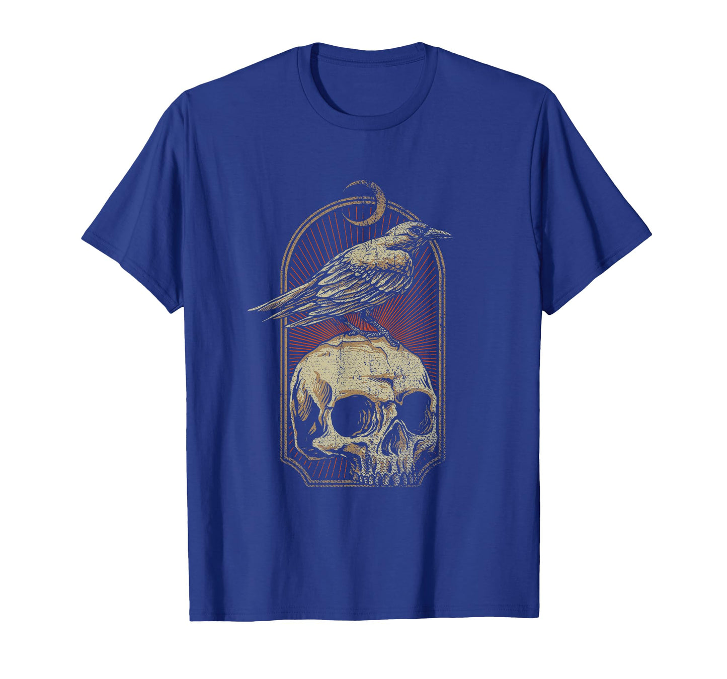Witch Scary Crow Ghoulish Skull Moon Raven T-Shirt