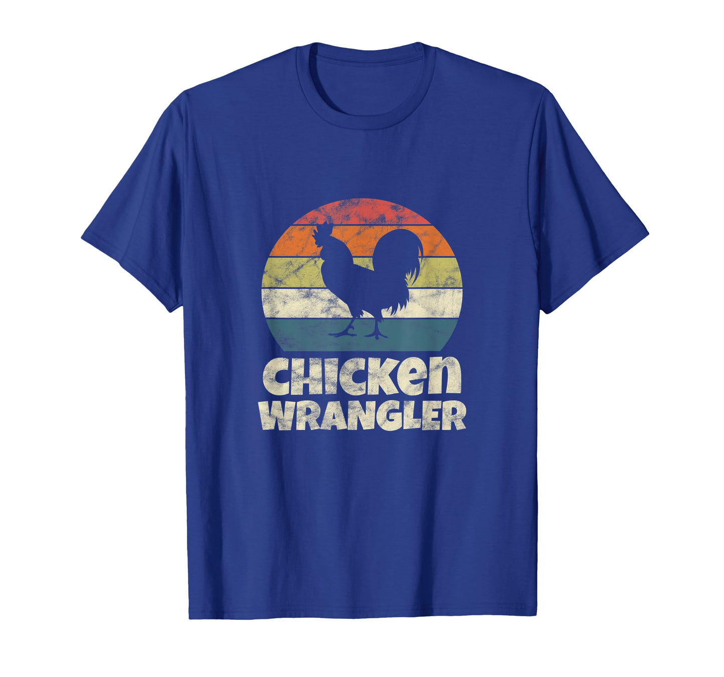 Chicken Wrangler Farmer Rooster Farming Vintage T-Shirt