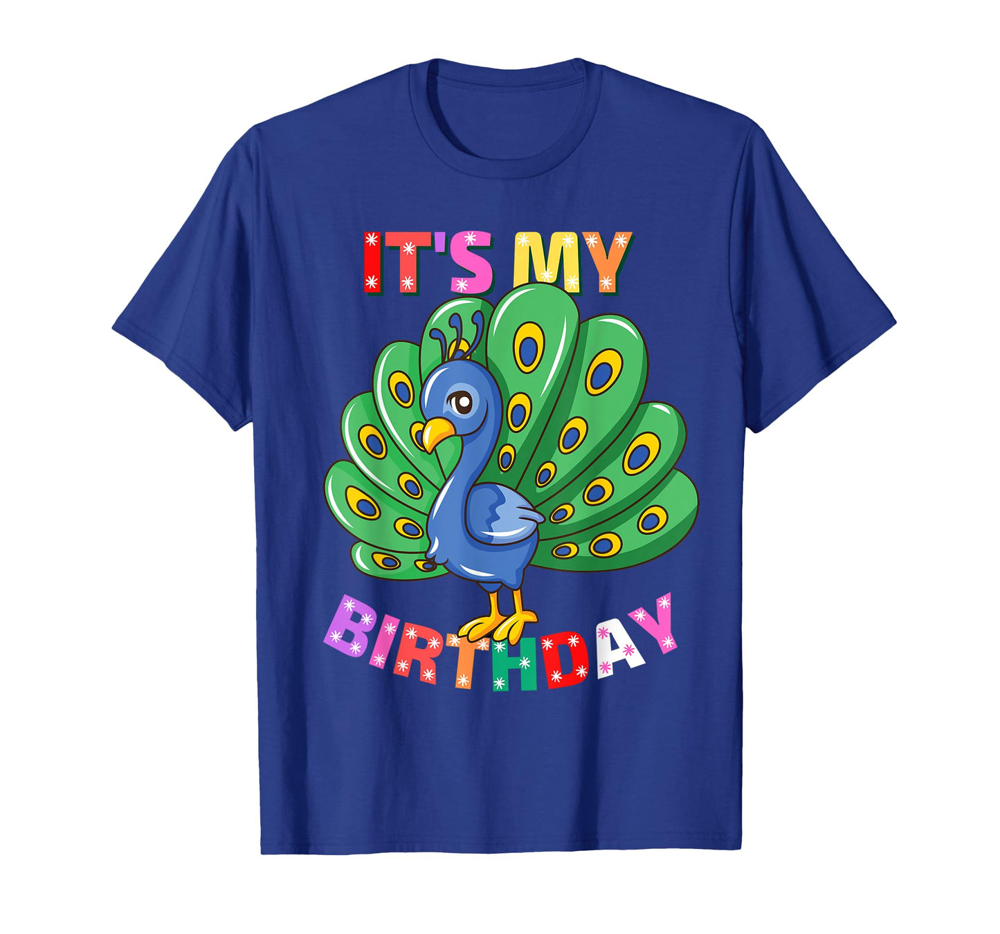 It's My Birthday Peacock for Women Girls Birthday Peacock T-Shirt