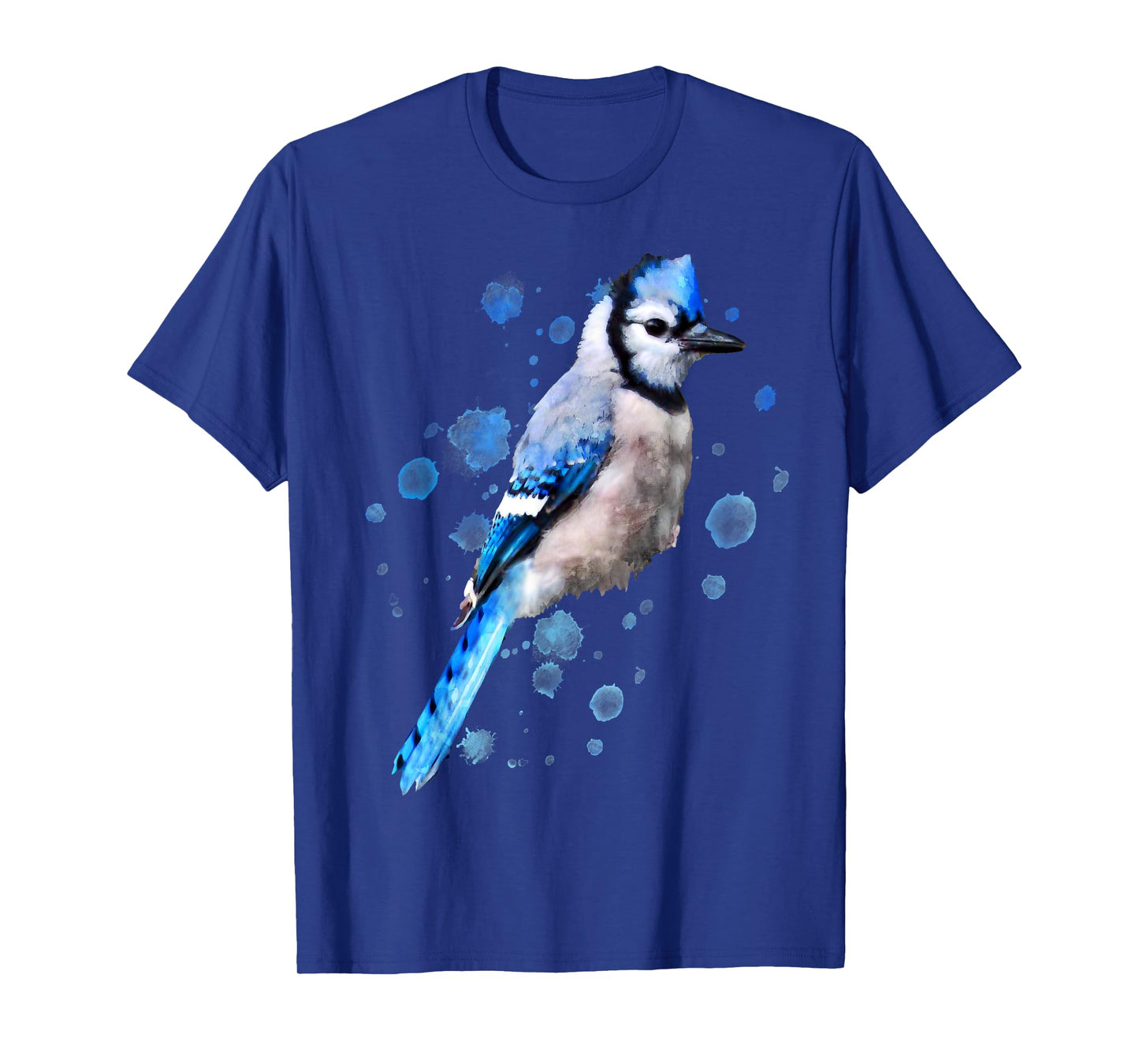 Watercolor blue jay bird artistic animal artsy painting T-Shirt