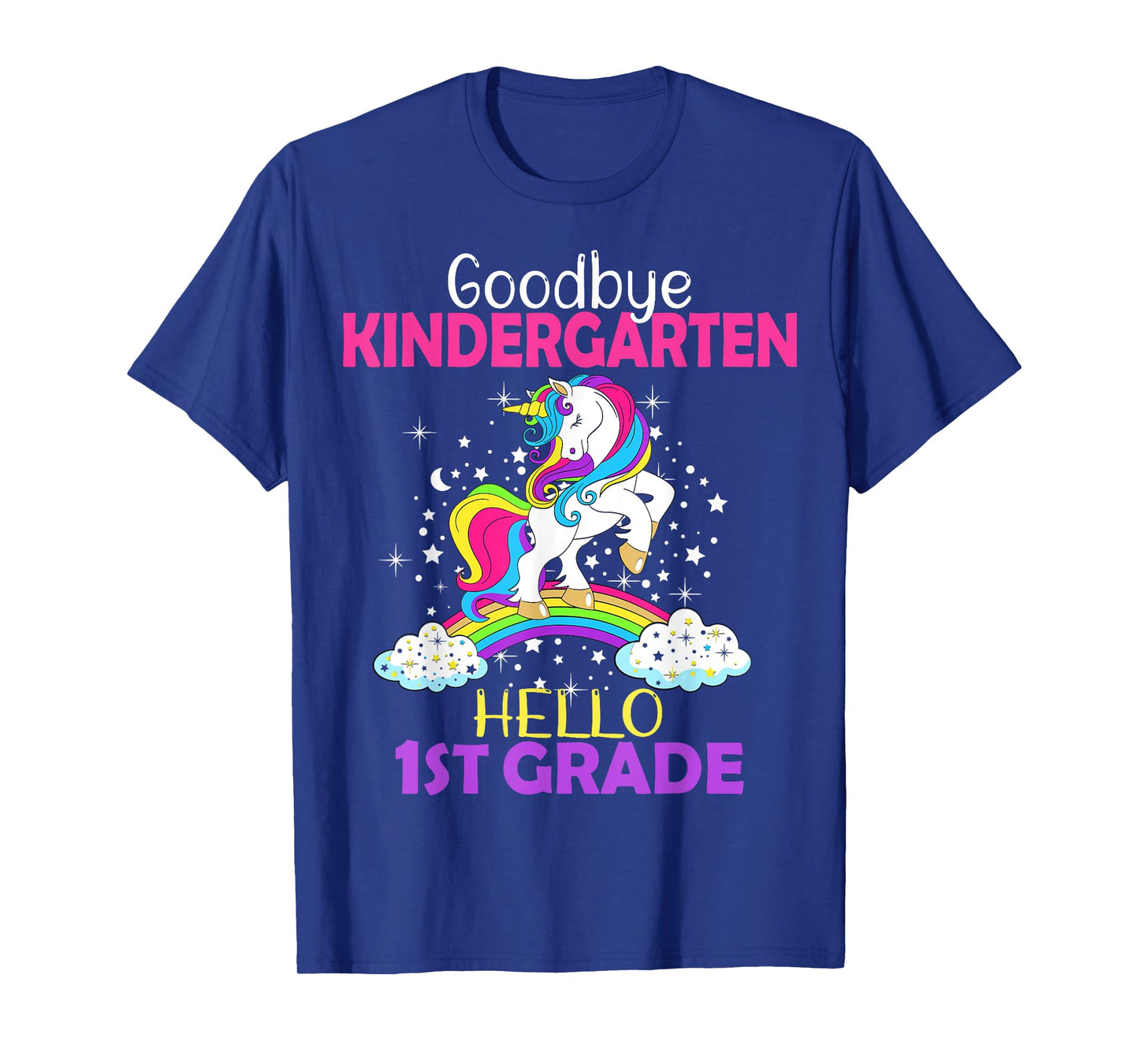 Goodbye Kindergarten Hello 1st grade Unicorn Girls 2023 Grad T-Shirt