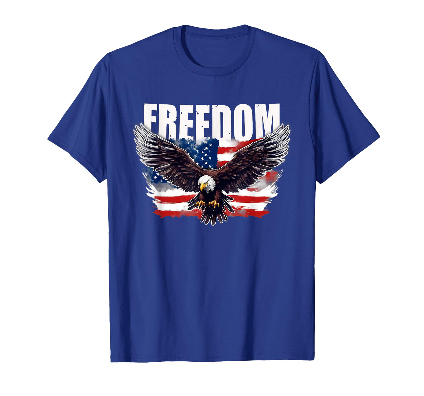 Patriotic USA American Flag and Eagle FREEDOM 4th of July T-Shirt