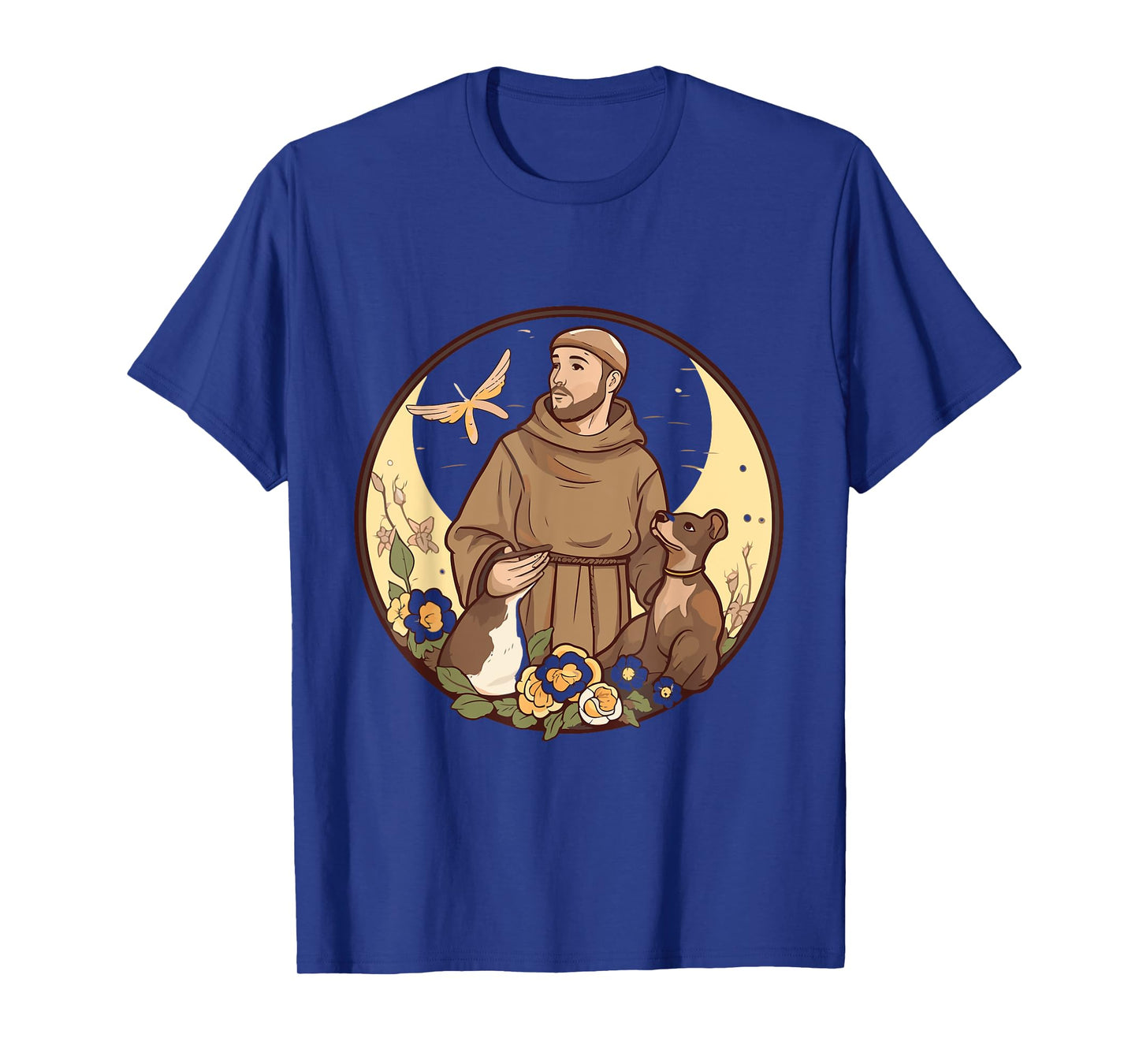 St Francis of Assisi Art Patron Saint of Animals Catholic T-Shirt
