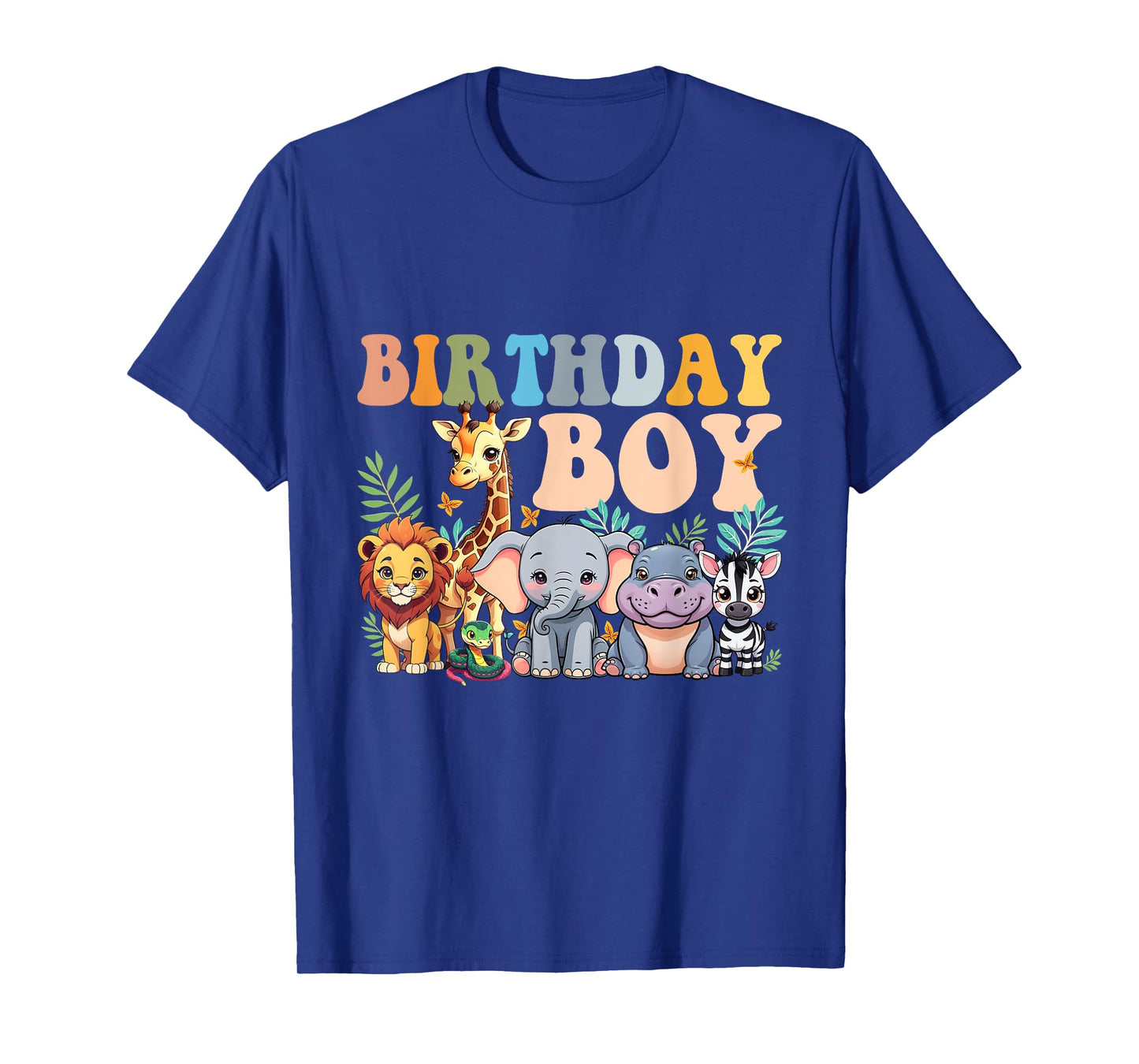 Birthday Boy Kids Safari Squad Zoo Jungle Animal Toddler T-Shirt