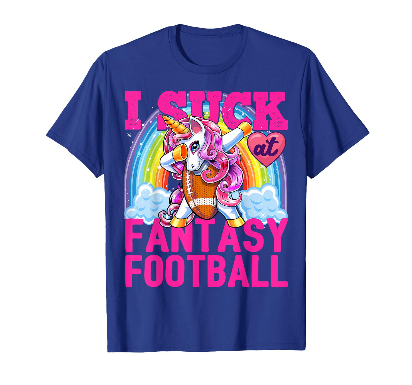 I Suck at Fantasy Football Dabbing Unicorn Loser Men Gift T-Shirt