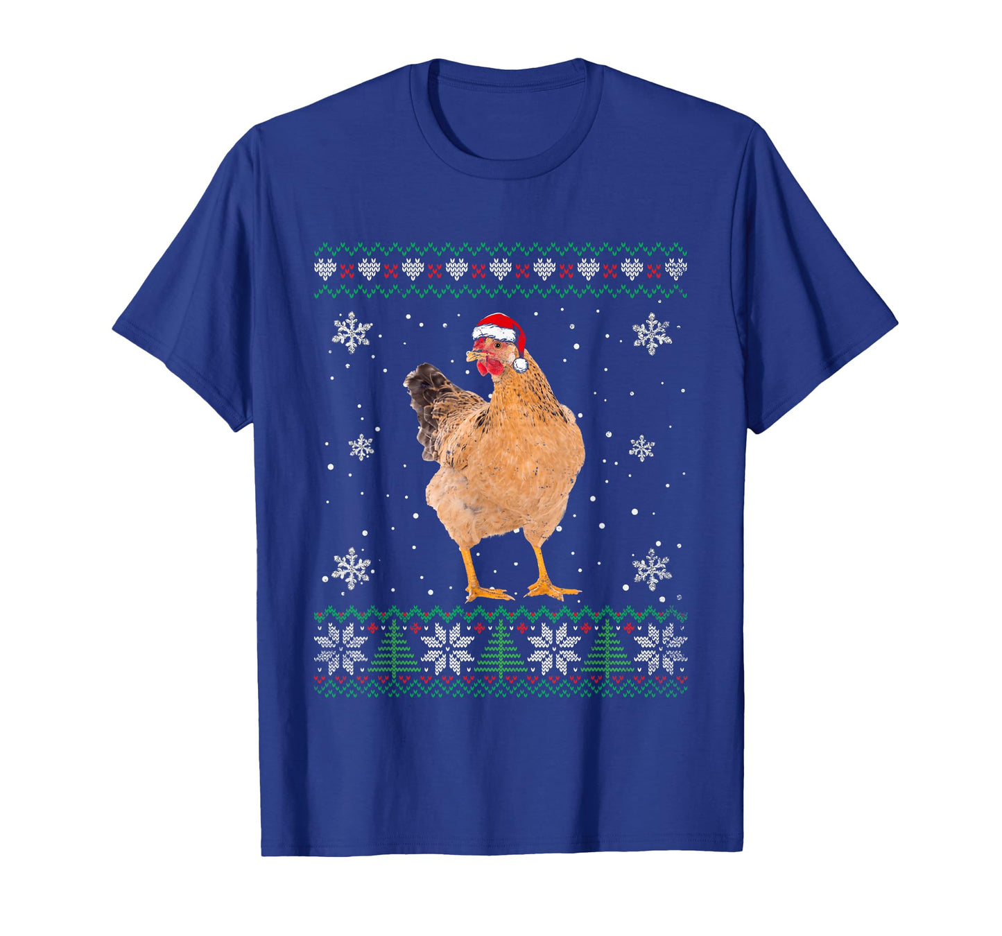 Santa Chicken Ugly Sweater Animals Christmas Pajama T-Shirt