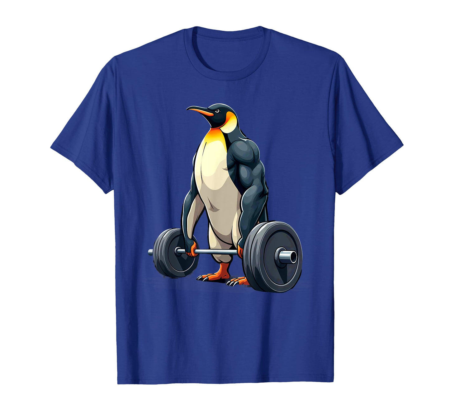 Fitness Penguin Gymer Bodybuilder Workout Gym T-Shirt, Adults, Unisex, Short Sleeve, T-Shirt, Black, Small