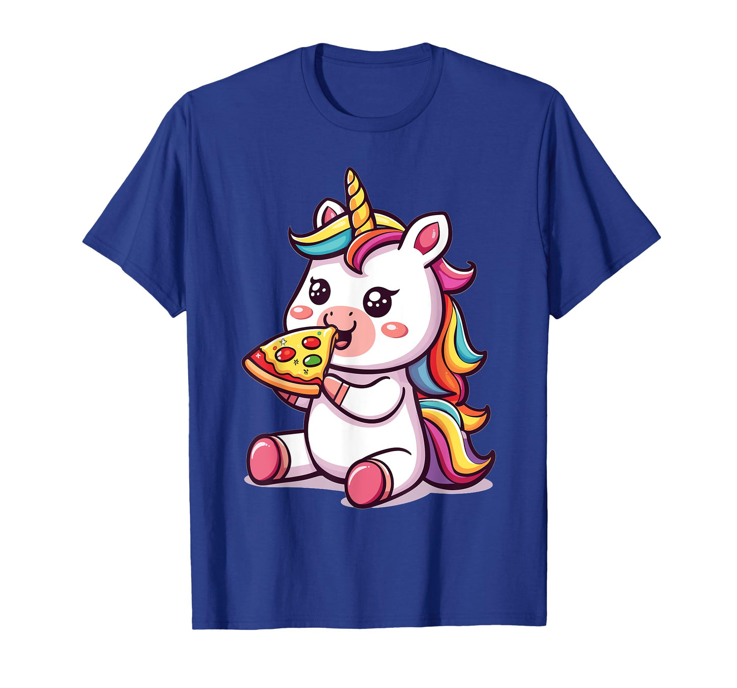 Funny Unicorn eating Pizza Graphic T-Shirt