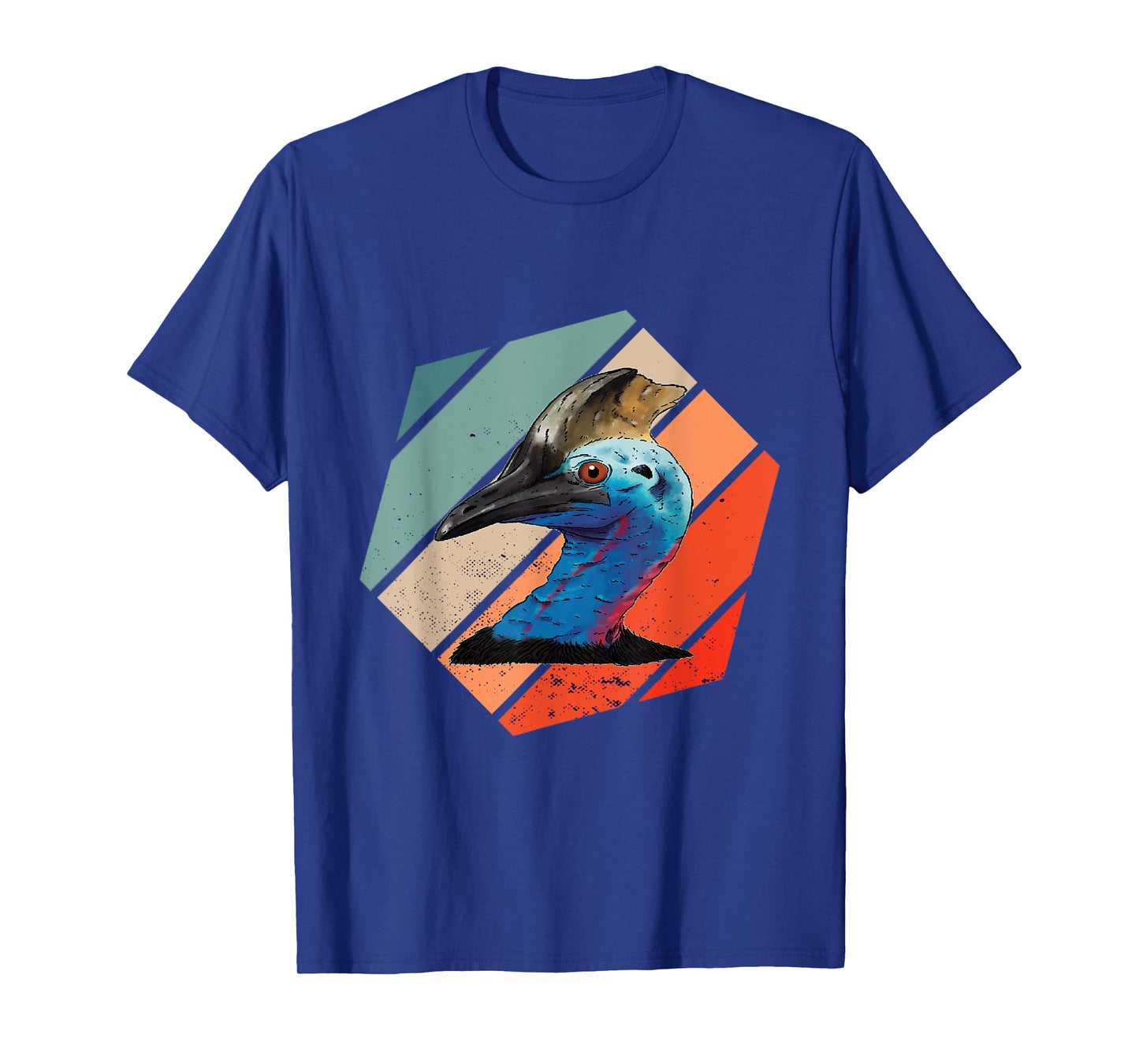 Cassowary Dino Bird Cassowary Bird Casque Hexa Vintage Retro T-Shirt