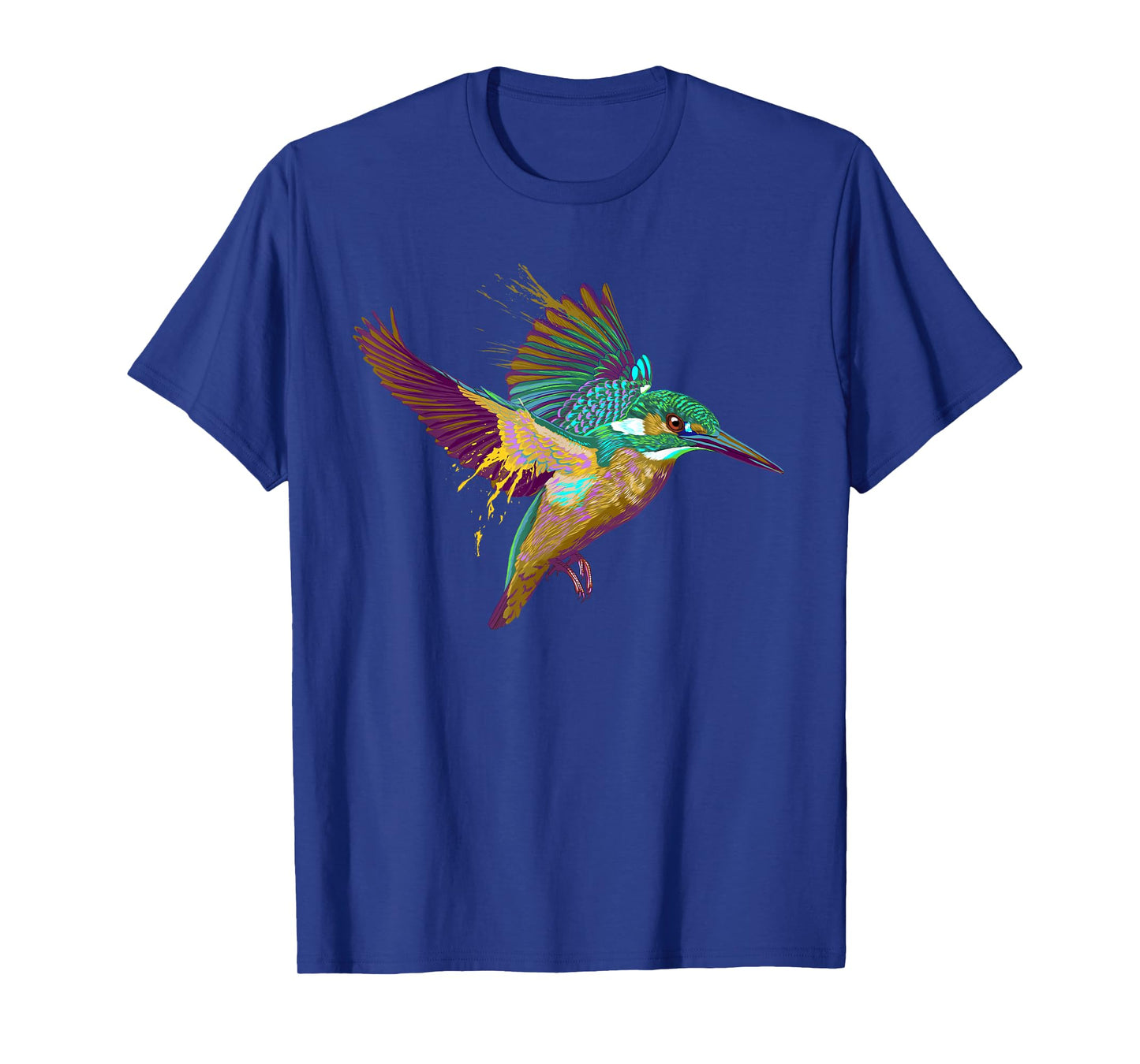 Colorful Splash Kingfisher Bird T-Shirt