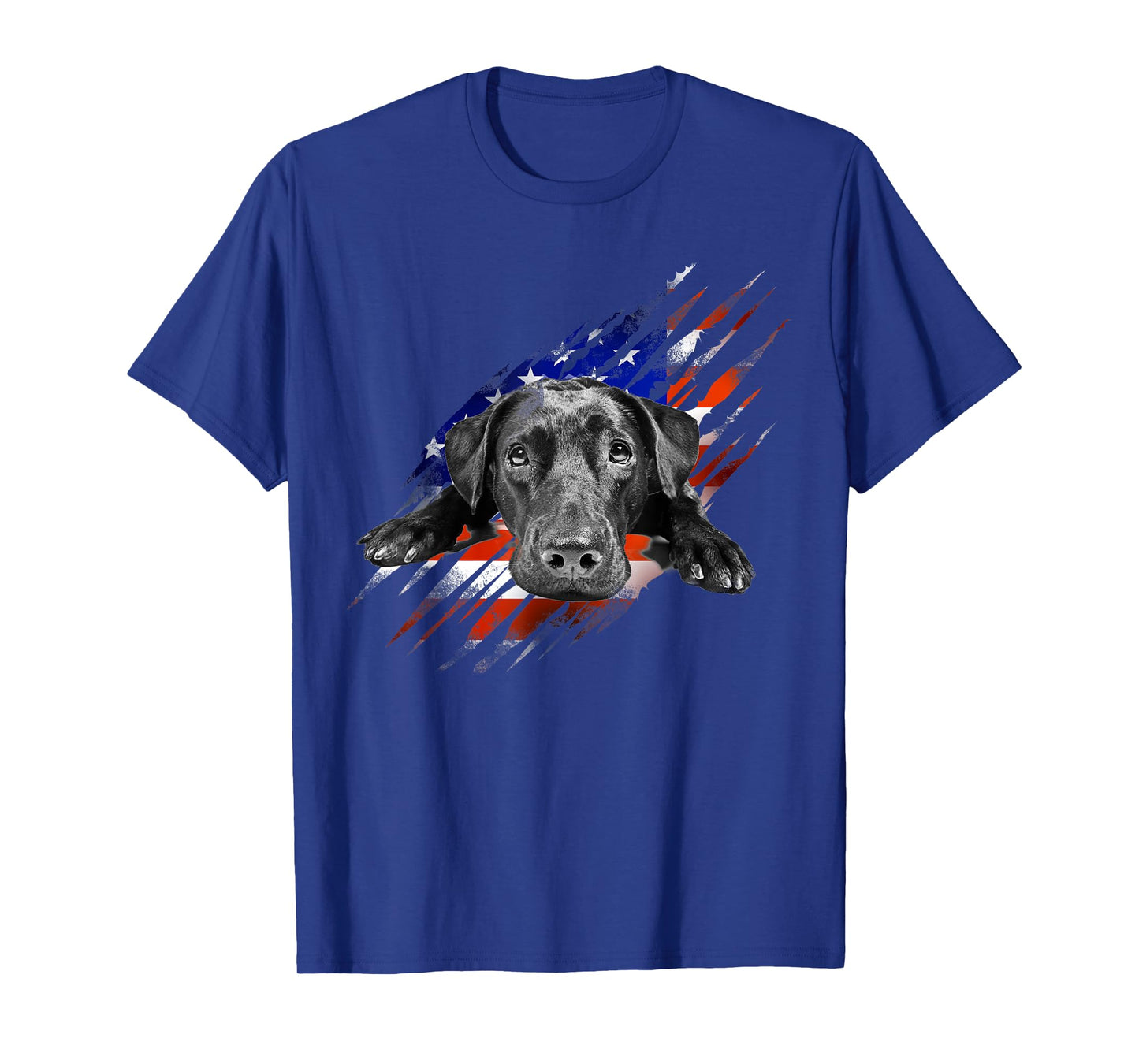 Black Labrador USA Flag Lab Owner Bird Duck Hunter Gift T-Shirt for Women Men