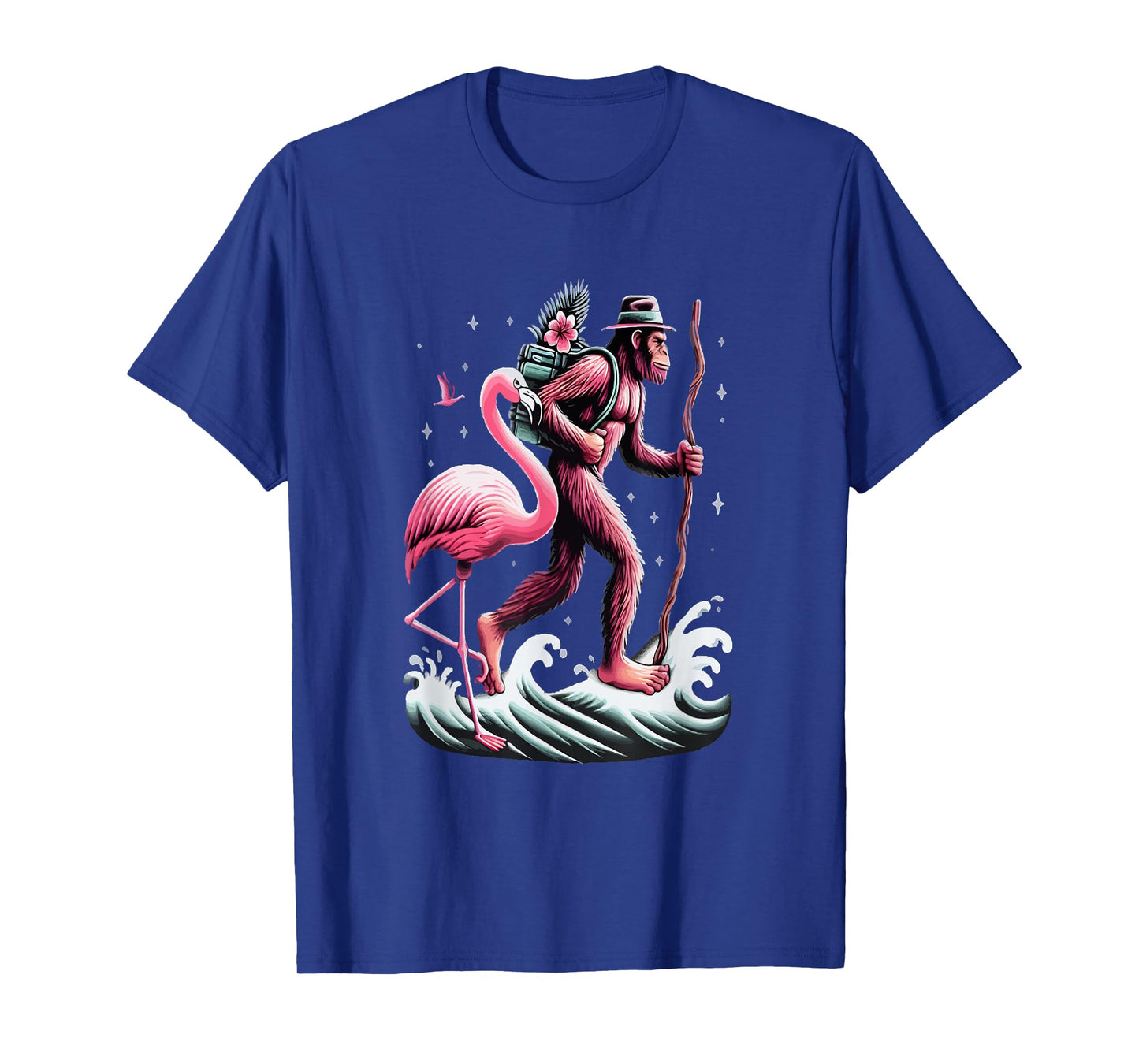 Flamingo Bigfoot Back To School T-Shirt
