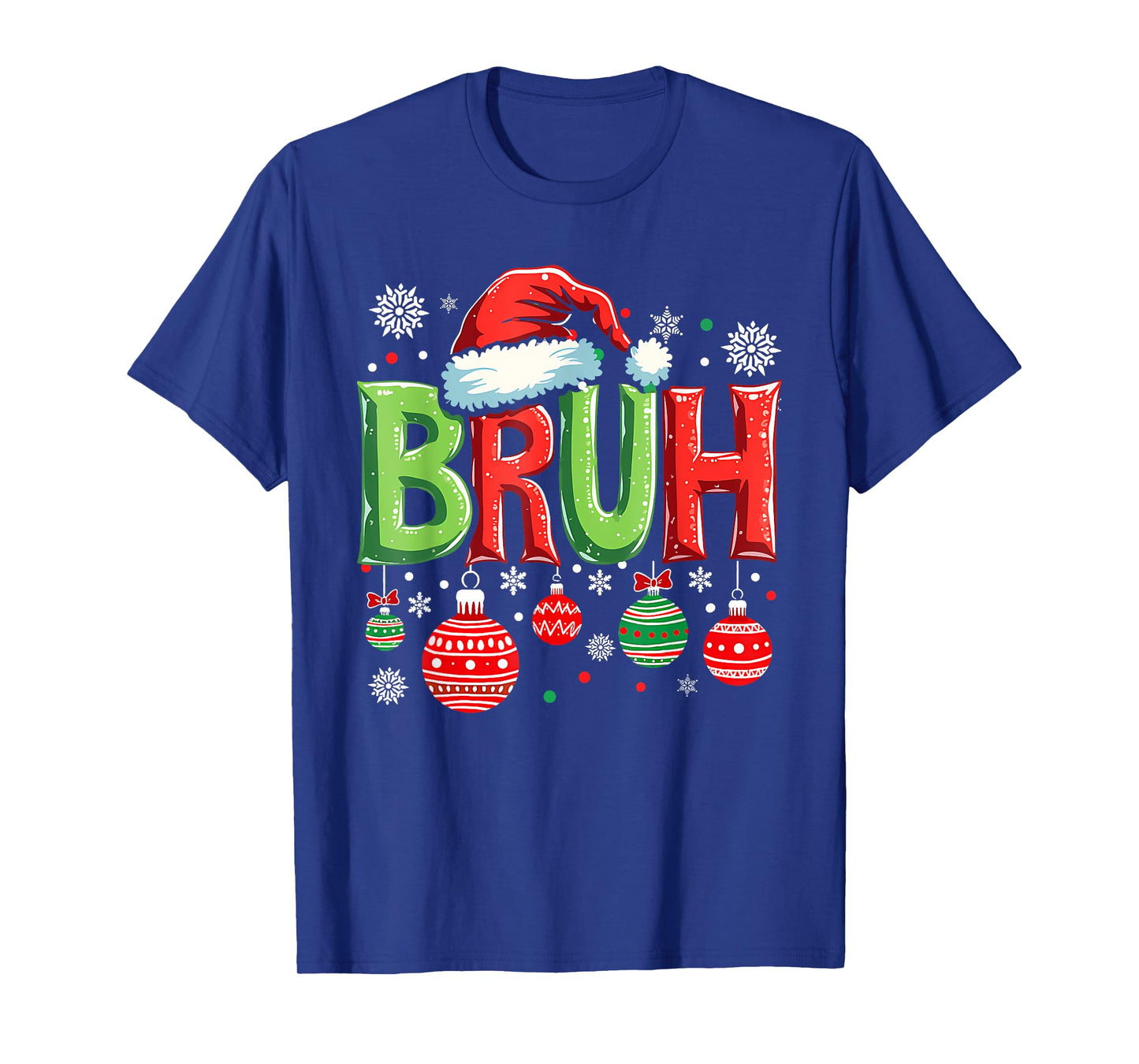 Christmas Bruh Meme Funny Saying Bro Greeting Teens Boy Girl T-Shirt