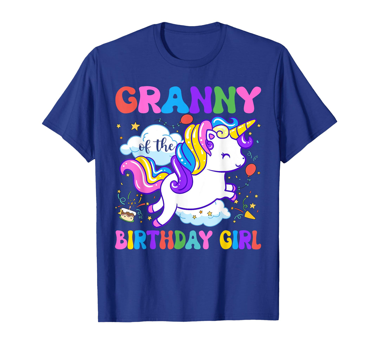 Granny of the Birthday Girl Groovy Unicorn Birthday Party T-Shirt