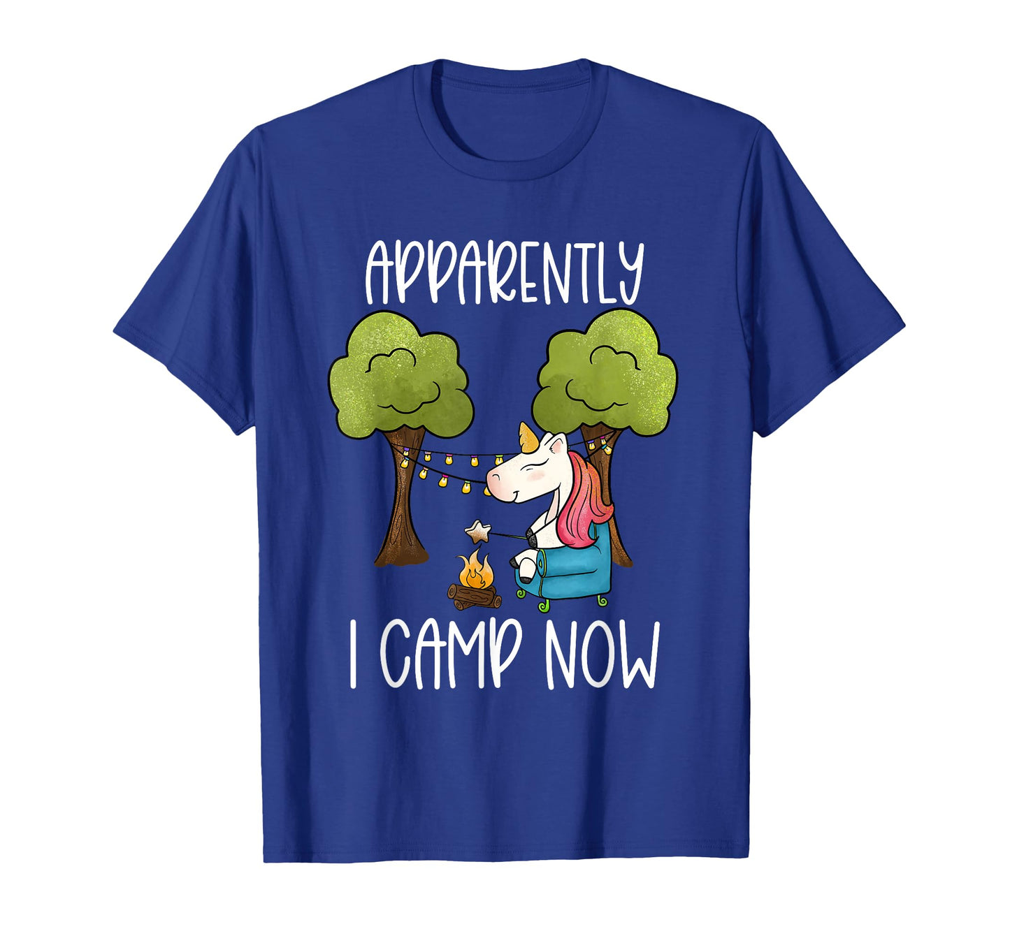 Childrens Glamping Gear Unicorn Camping Girls Campfire Smore T-Shirt