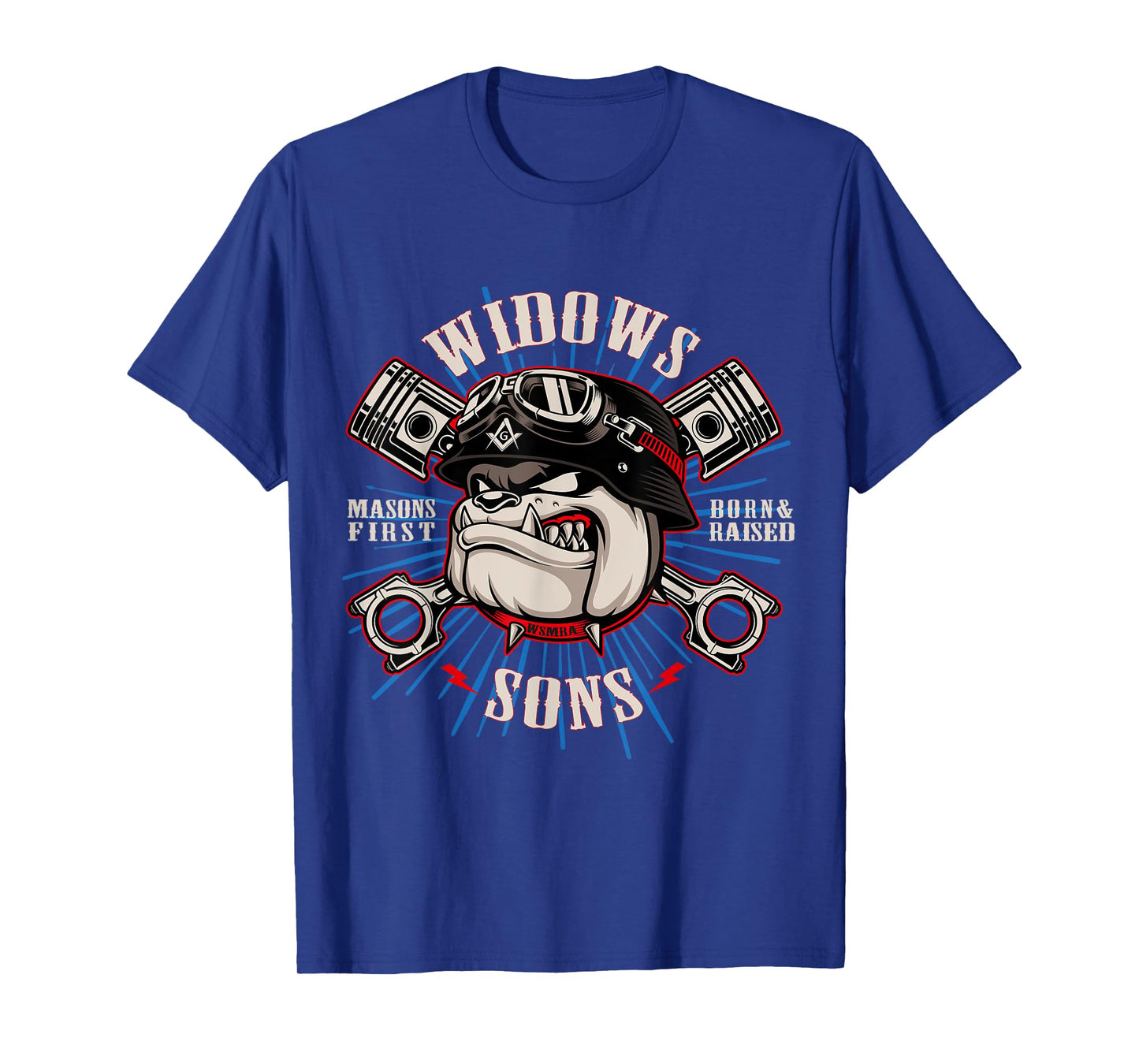 Bulldog Widows Sons Masonic Men Women T-Shirt