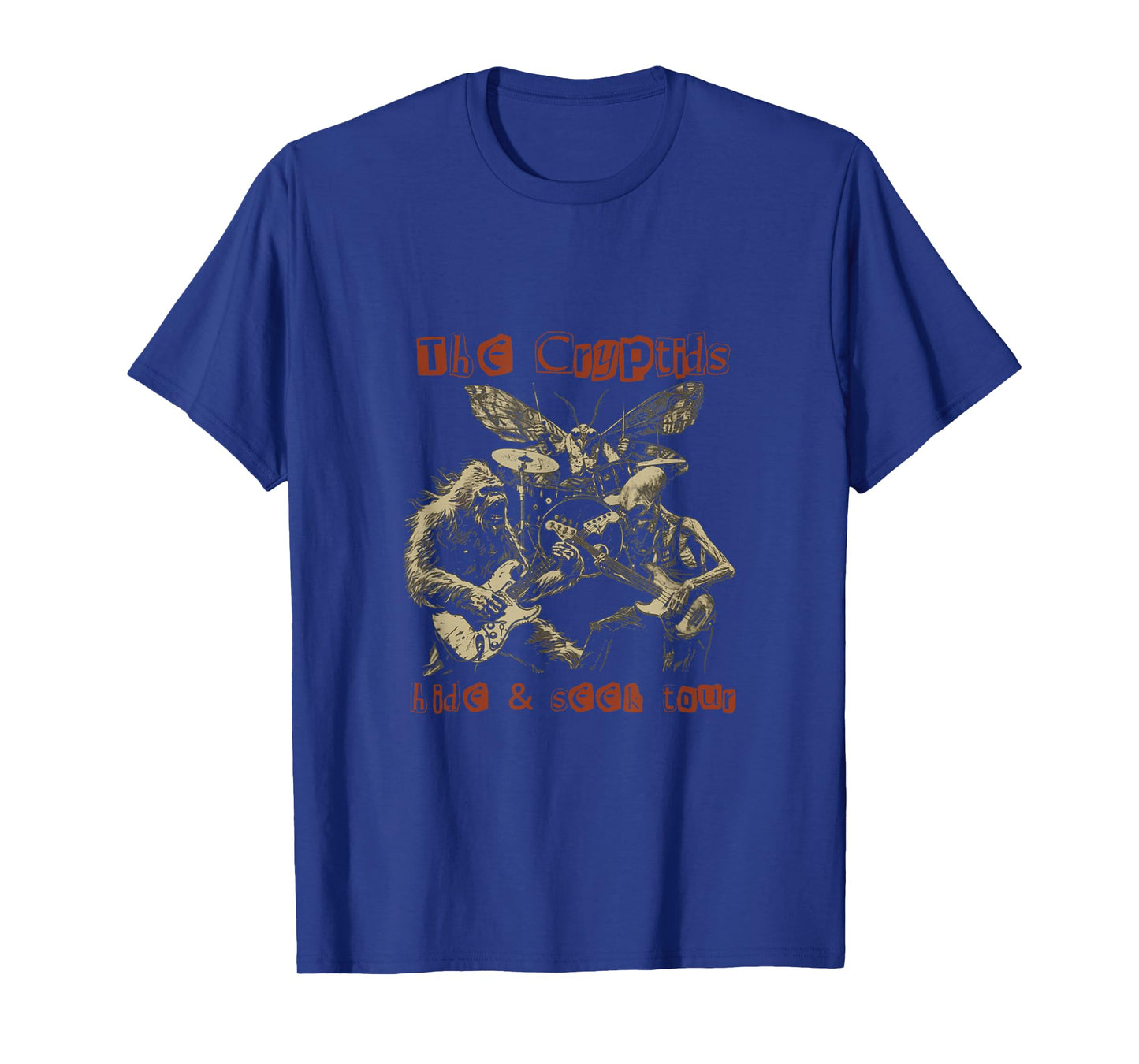 The Cryptids Hide & Seek Tour CryptidBigfoot Mothman UFO T-Shirt