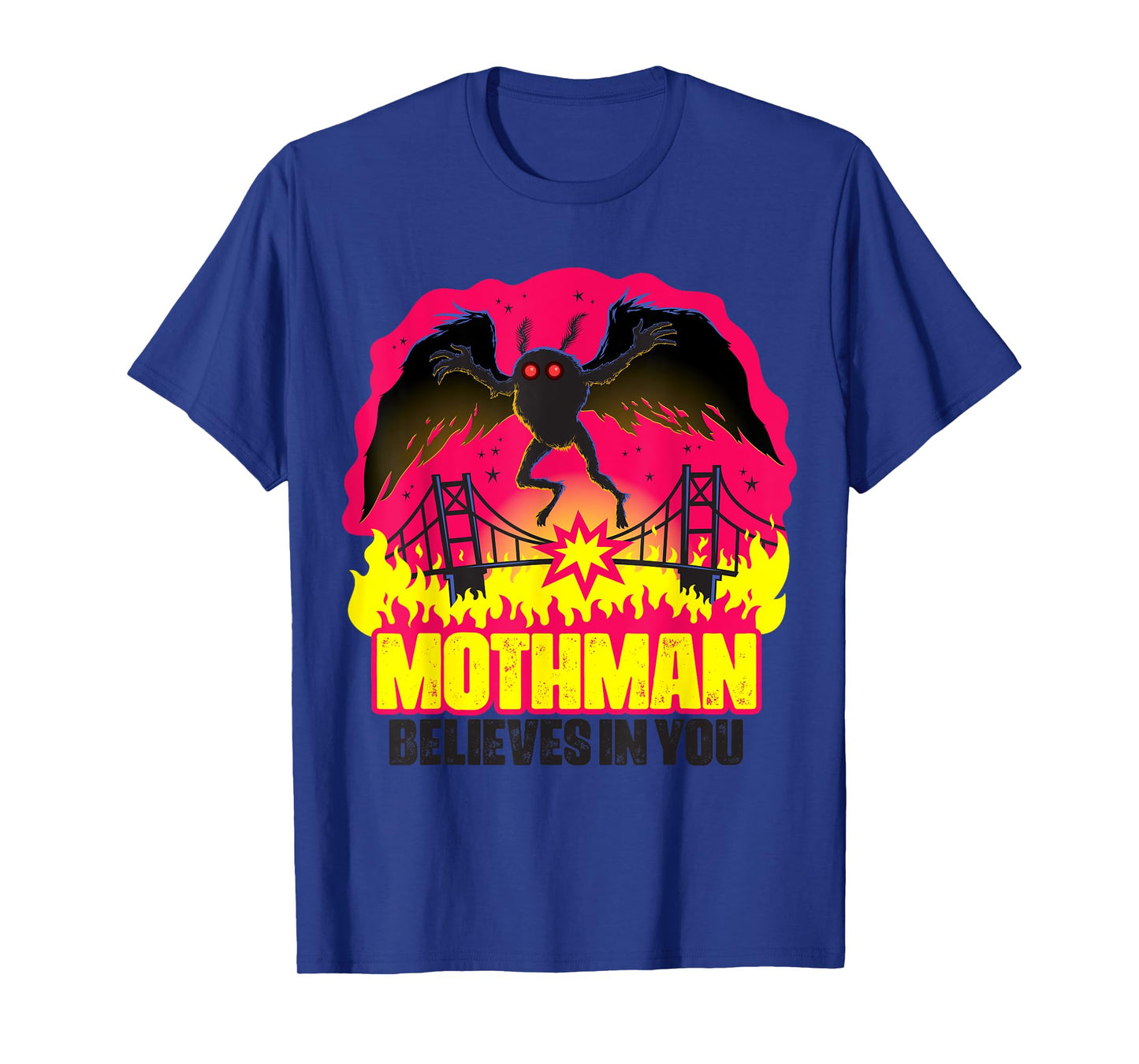 Mothman Believes In You Folklore Creepy Cryptid Creature T-Shirt