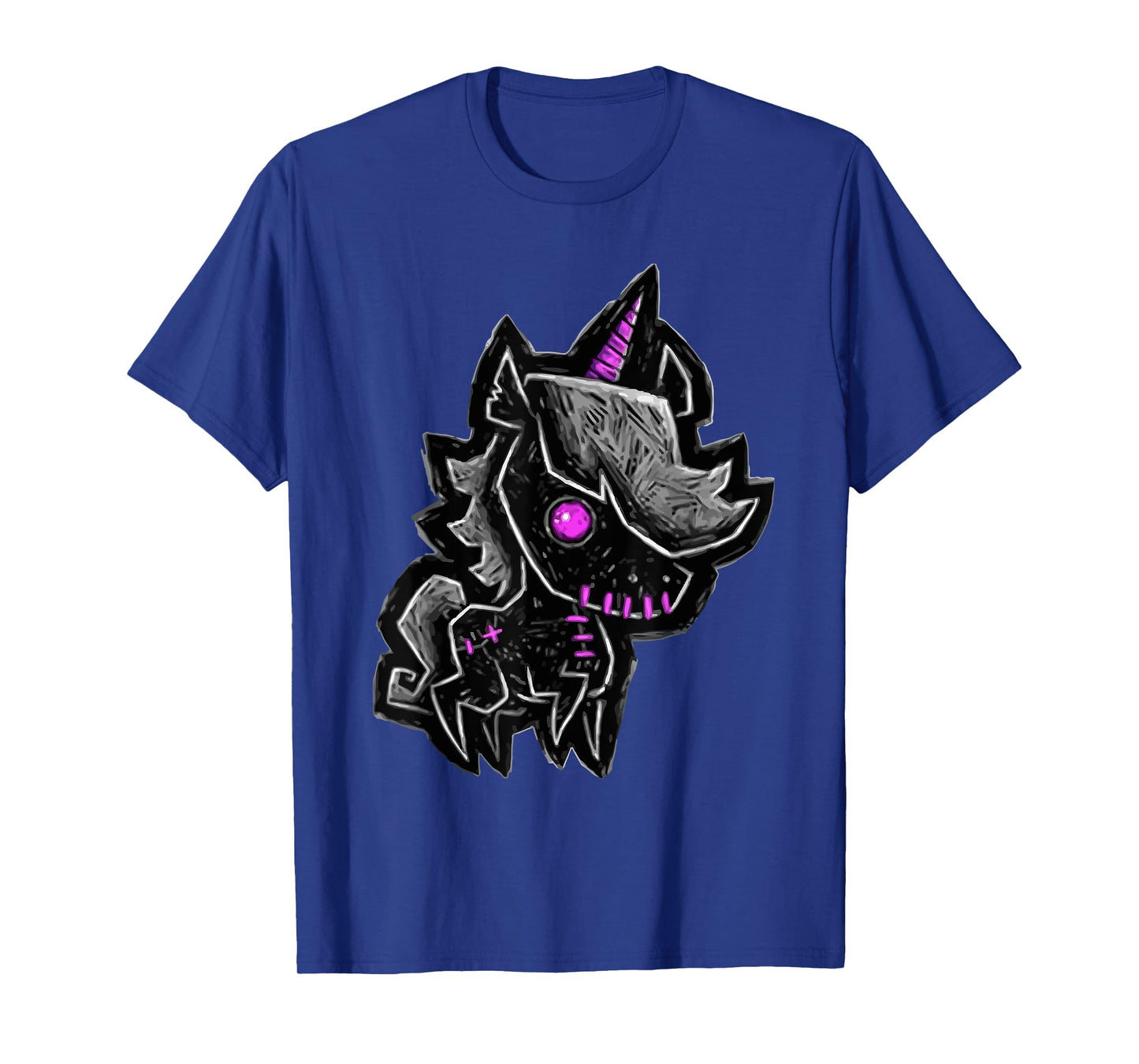 Creepy emo goth teen gothic unicorn graphic T-Shirt