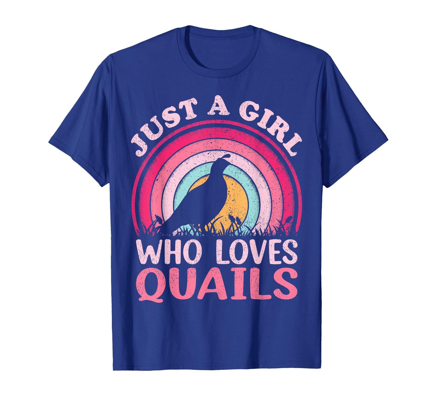 Quail Bird Vintage Retro Just A Girl Who Loves Quails T-Shirt