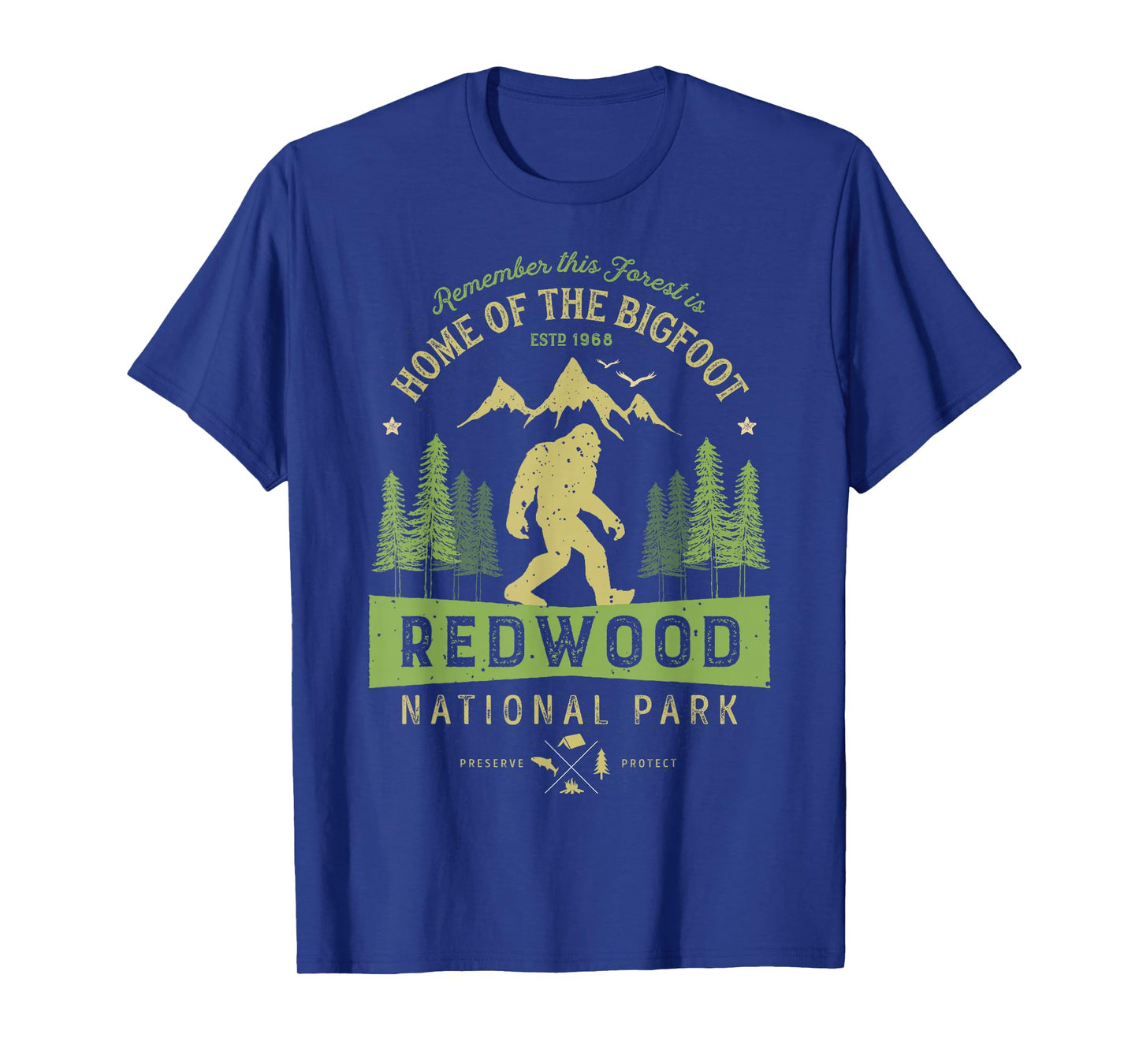 Redwood National Park T Shirt Vintage California Bigfoot Tee T-Shirt