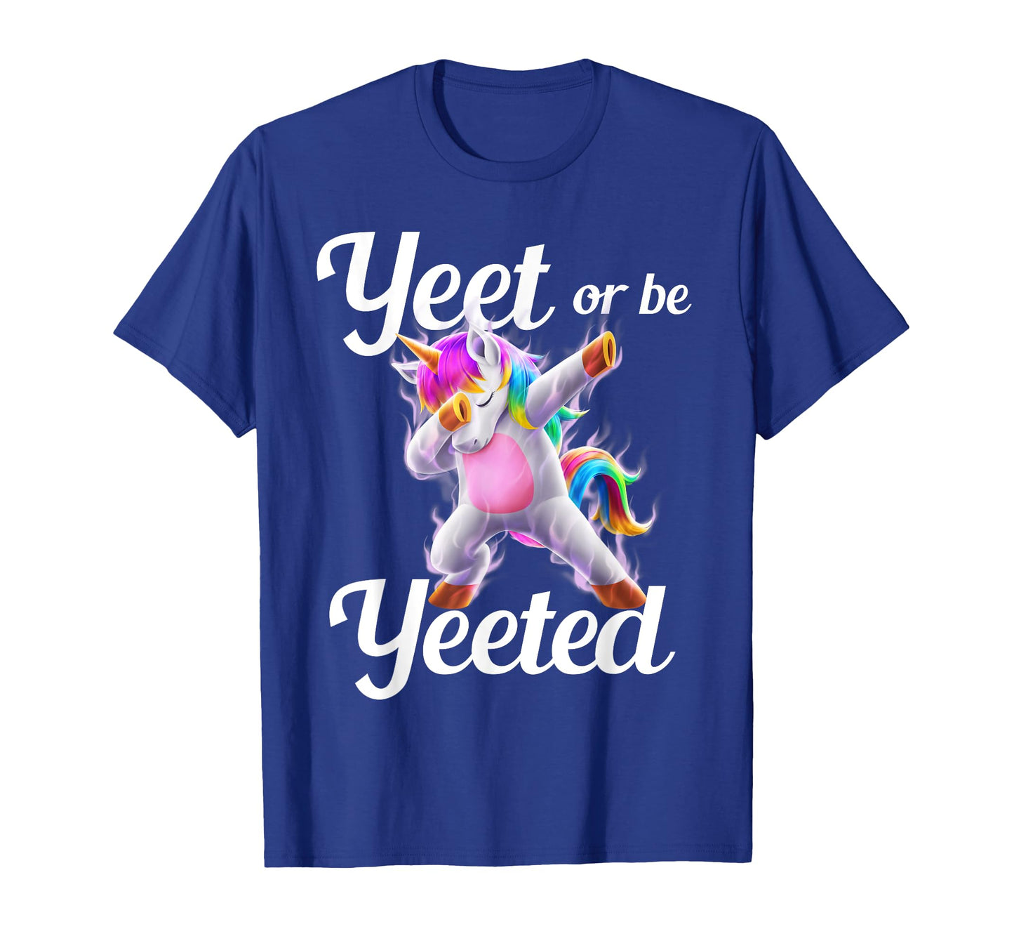 Yeet Or Be Yeeted Dabbing Unicorn Dank Meme Slogan Yeet Kids T-Shirt