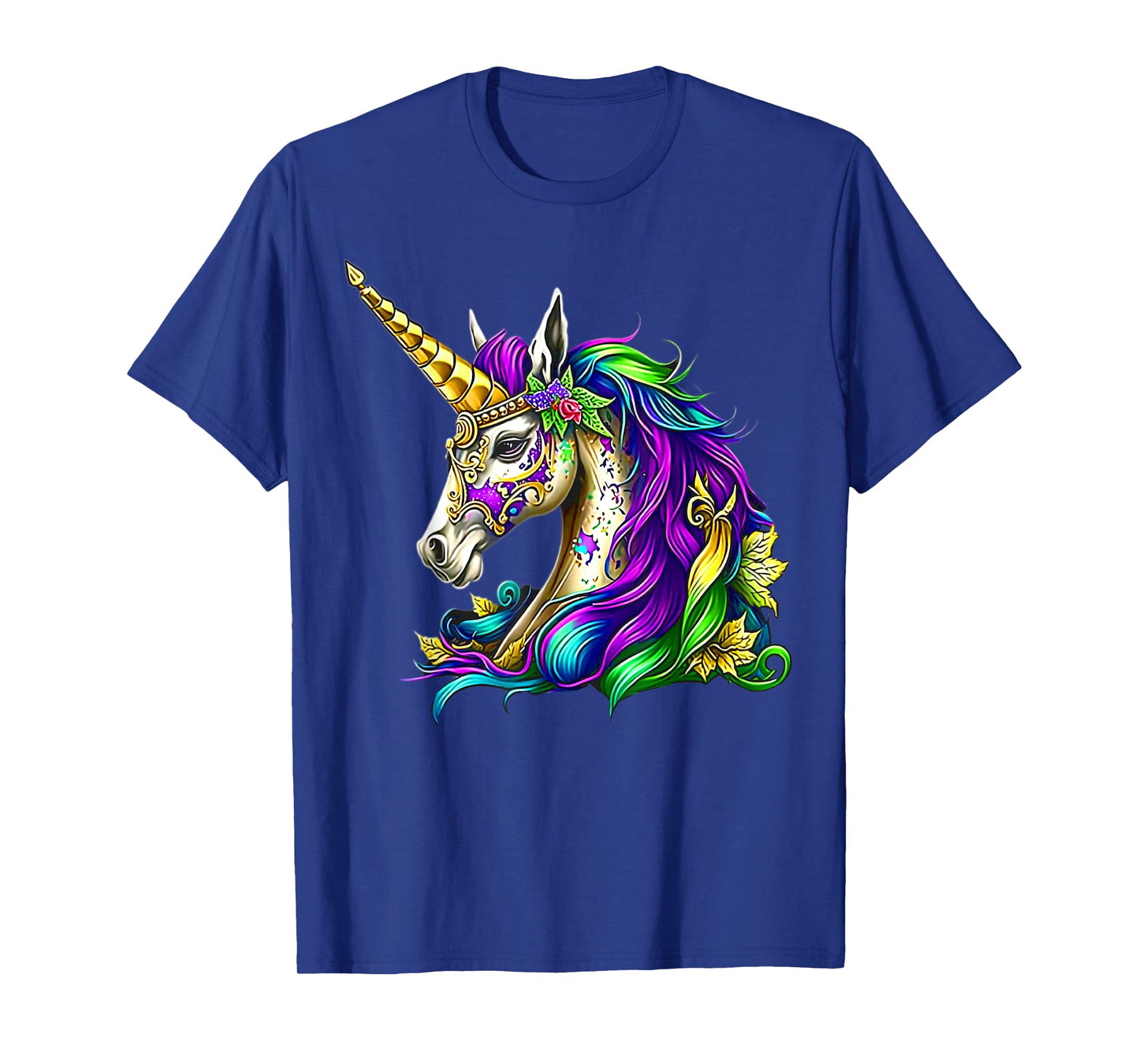 Happy Mardi Gras Unicorn Girls T-Shirt