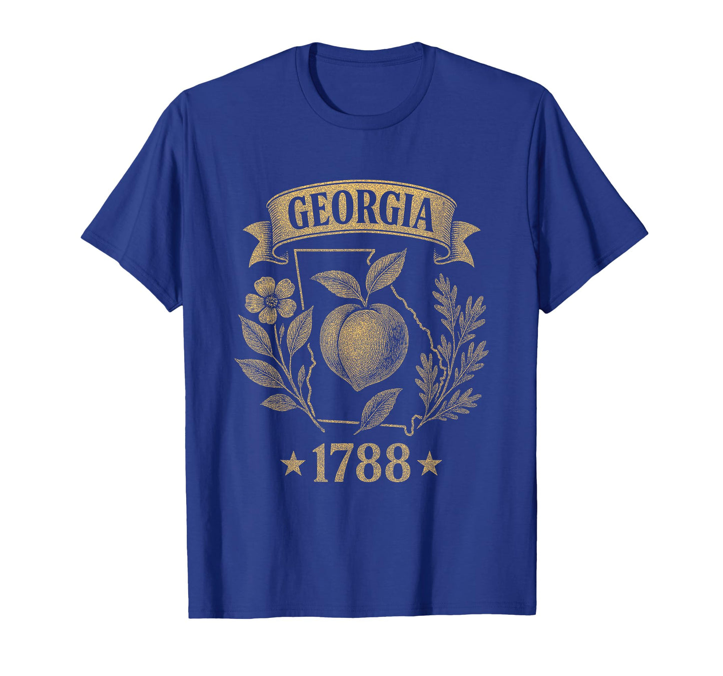 Georgia 1788 Vintage Peach Nature Southern Retro Pride T-Shirt