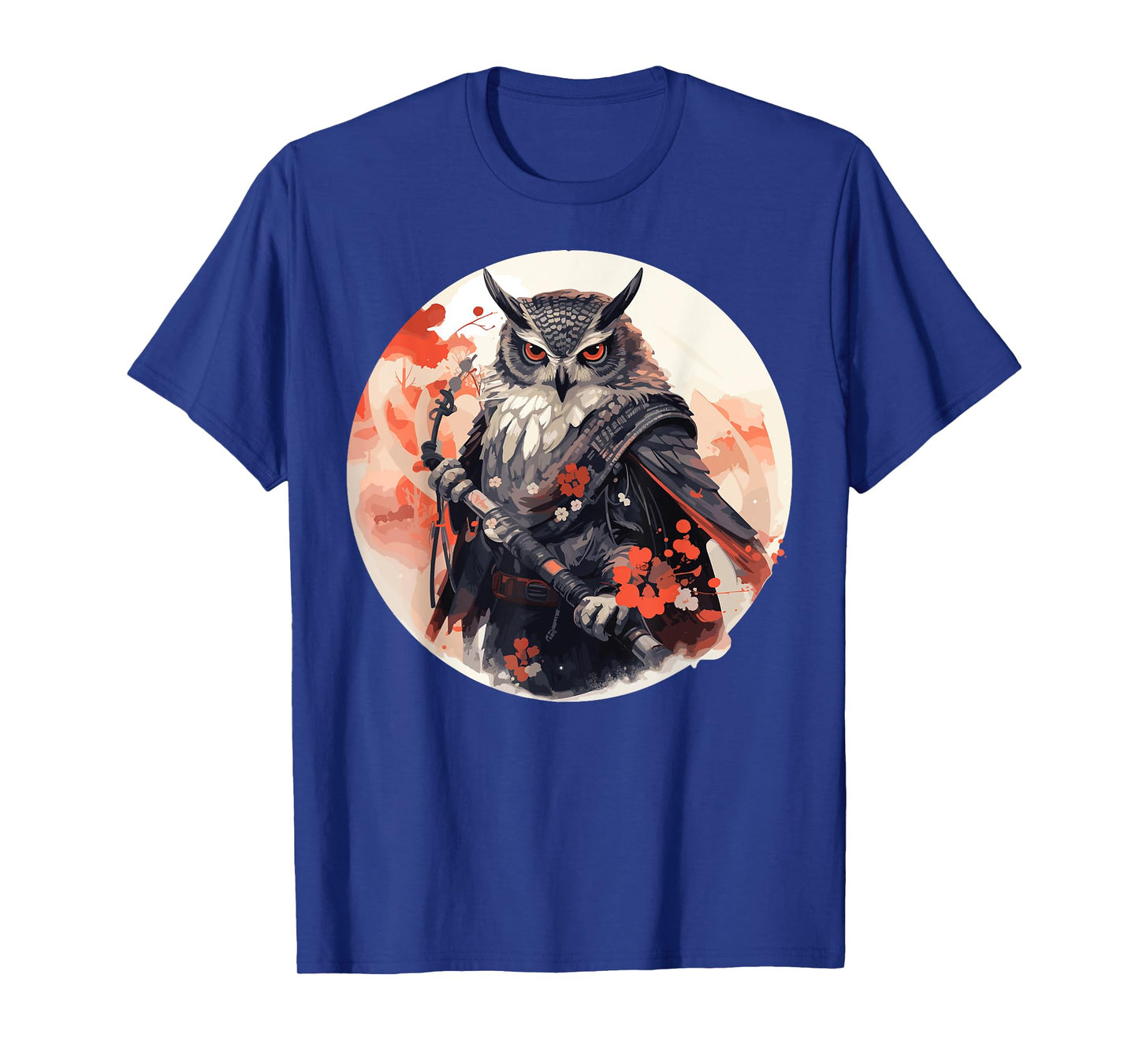 Samurai Owl Warrior Japanese Ninja Bird Owl Kawaii T-Shirt