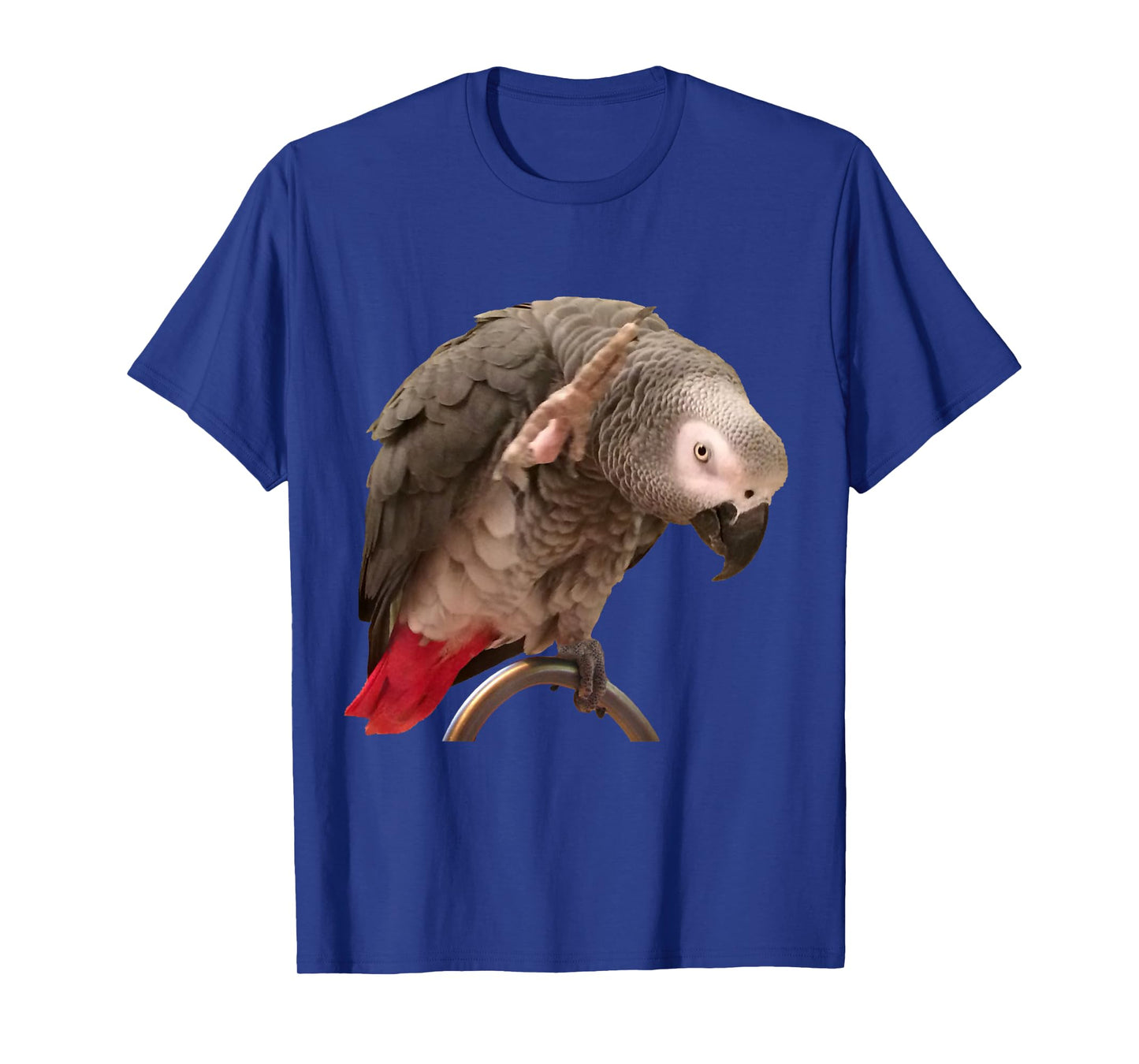 Funny African Grey Parrot Waving T-Shirt