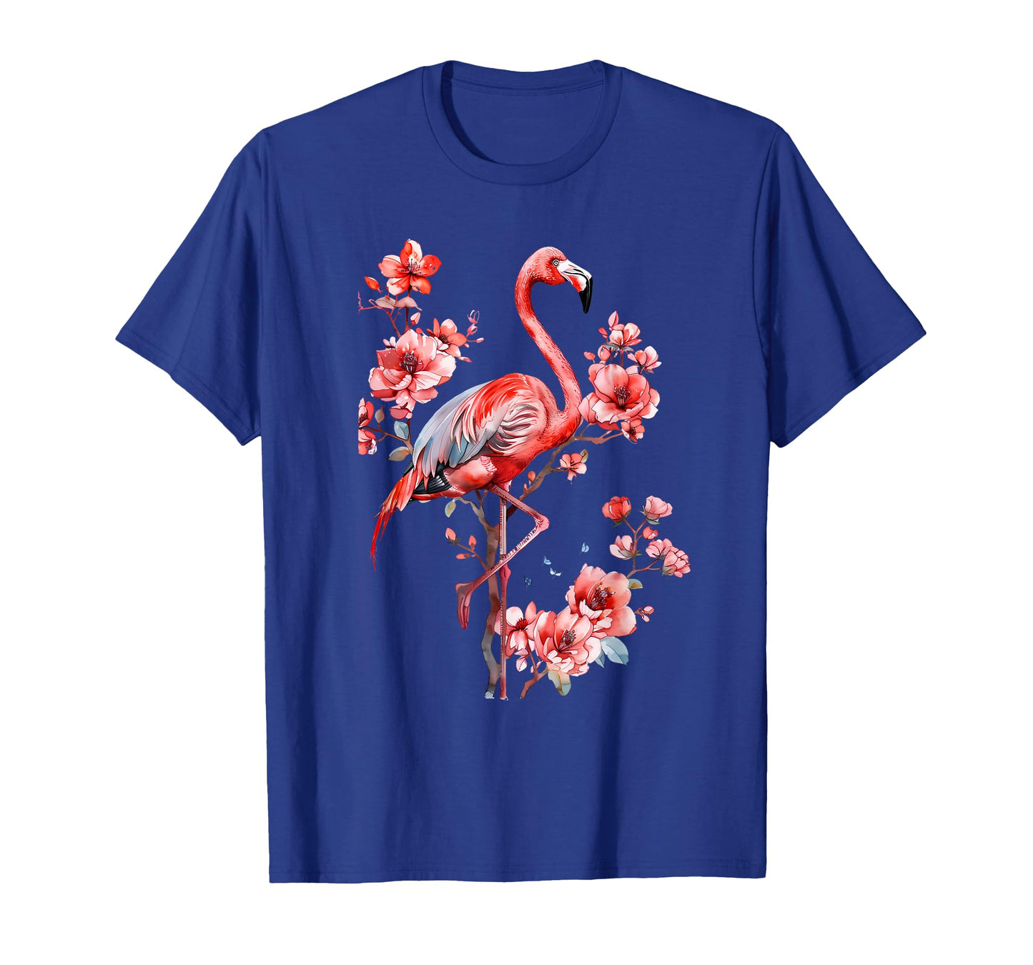 Flamingo Bird Floral Flamingo Lover Motif Nature Artwork T-Shirt