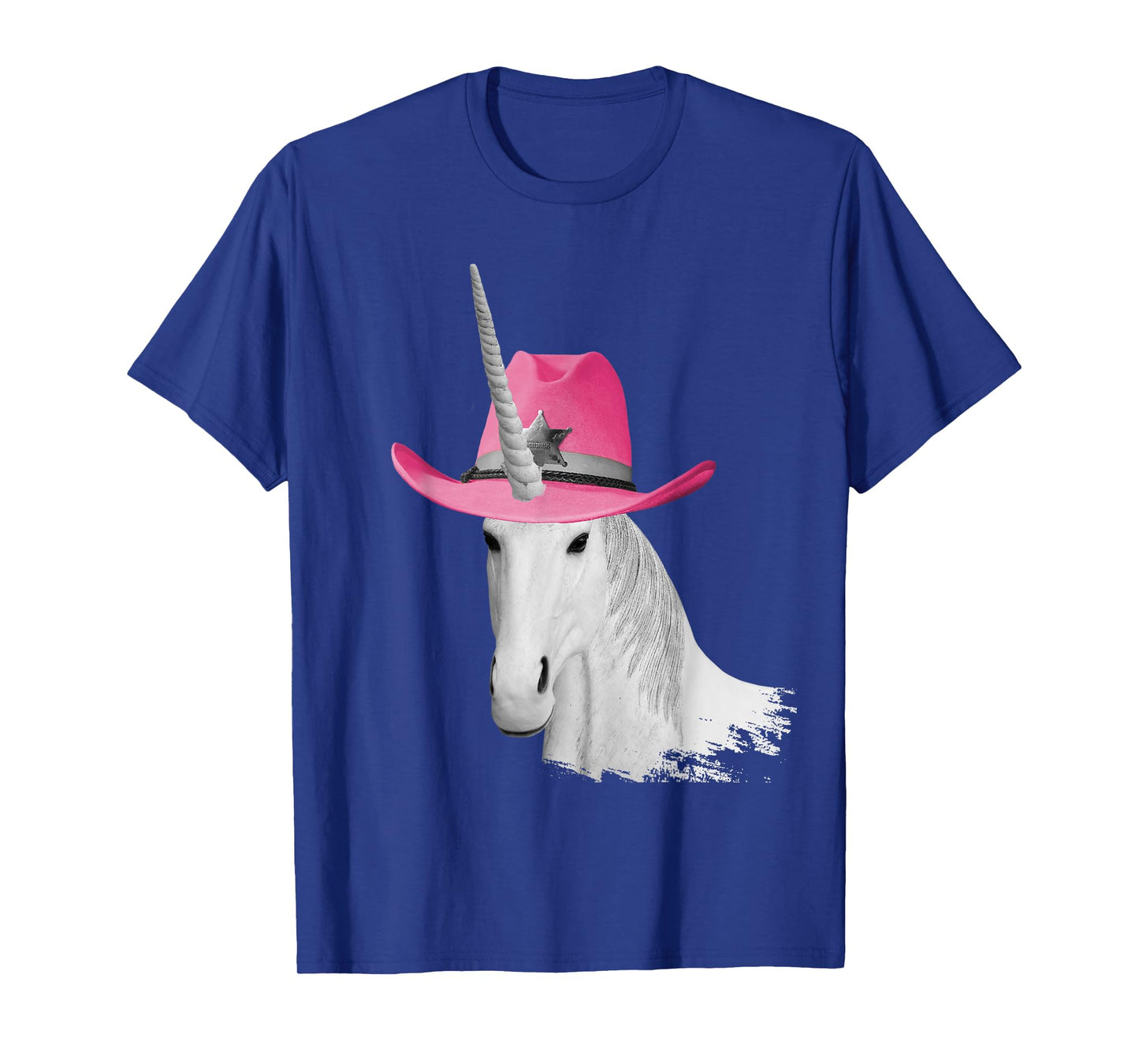 Unicorn Wearing Pink Cowboy Hat Cowgirl T-Shirt