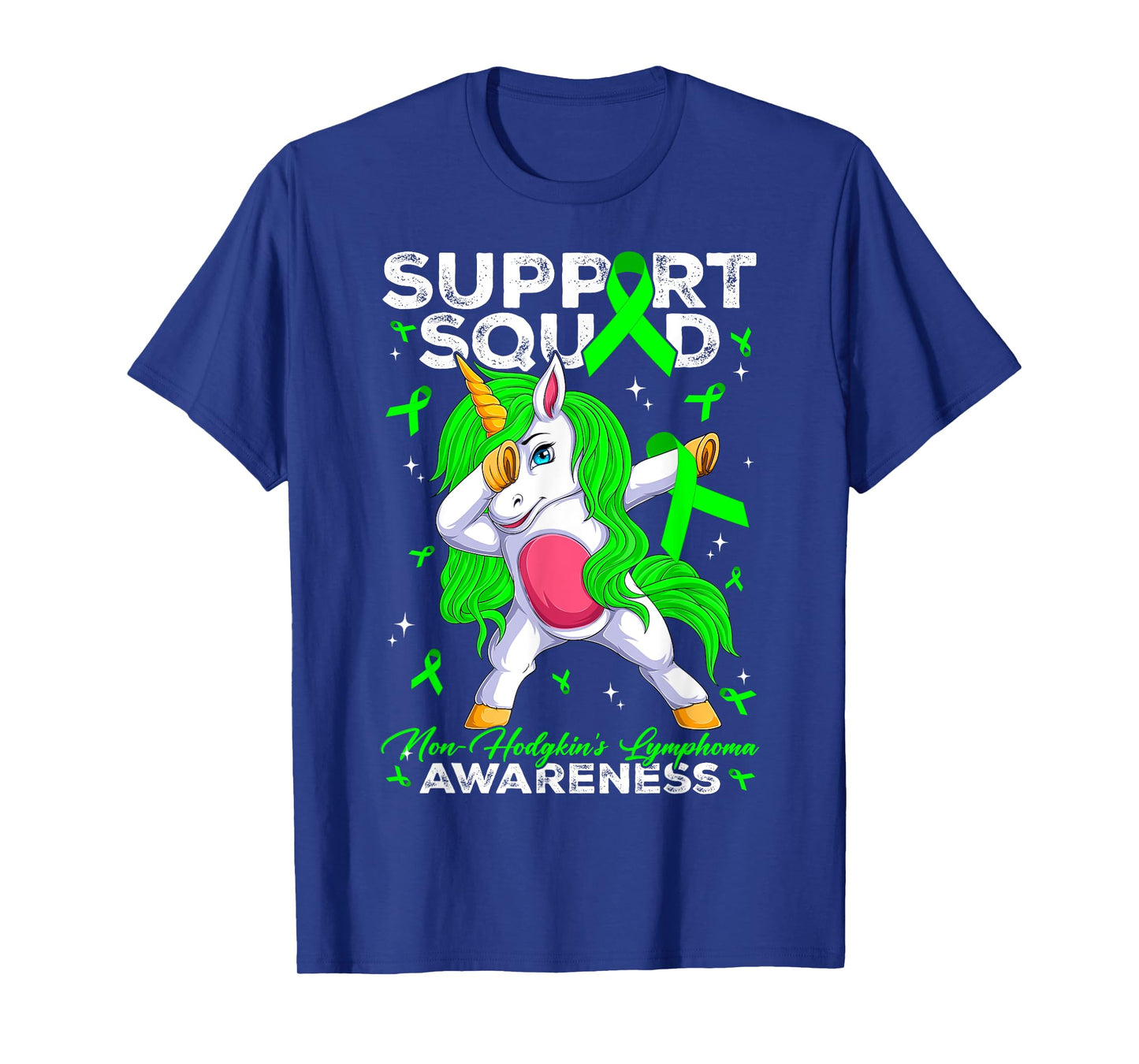 Support Squad Non-Hodgkin's Lymphoma Awareness Month Unicorn T-Shirt