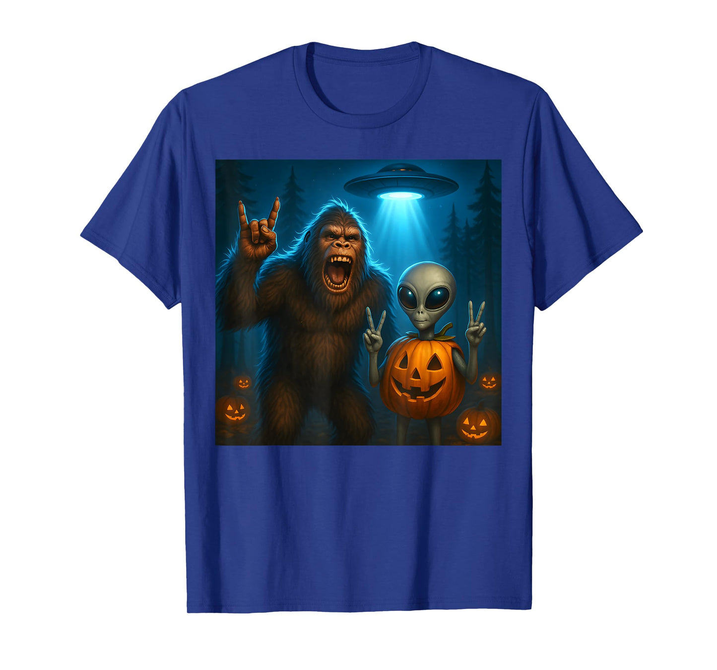 Bigfoot Alien Halloween T-Shirt